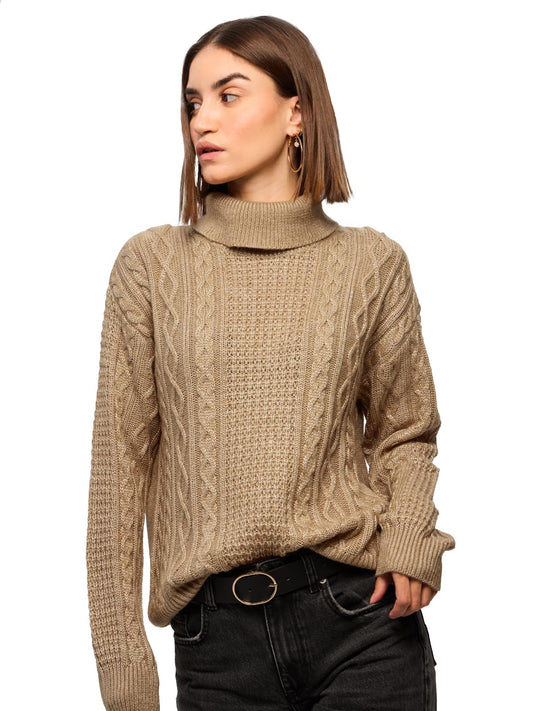 The Souled Store Originals : Champagne Women Oversized Sweater