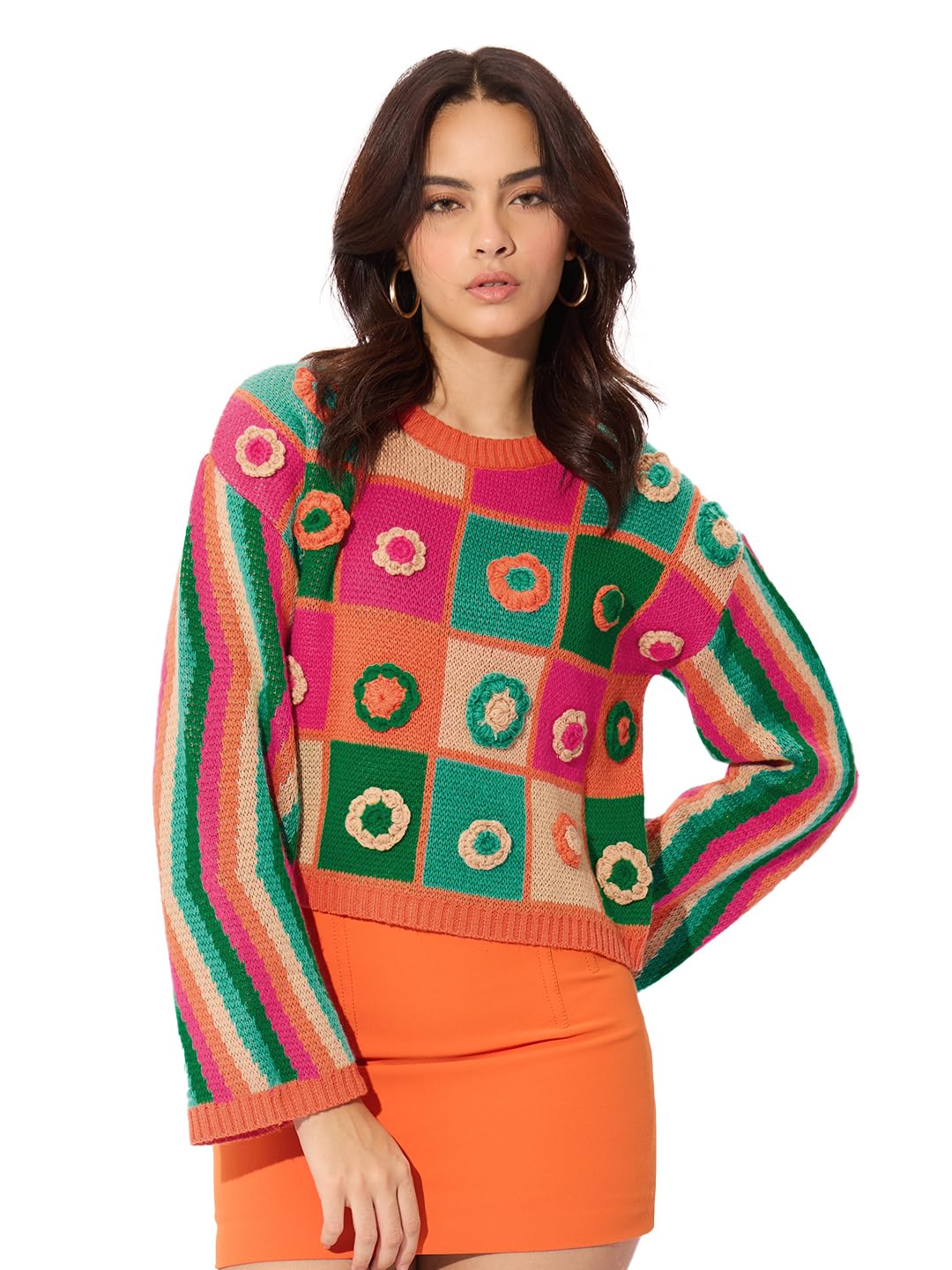 The Souled Store Originals : Honeysuckle Women Oversized Sweater