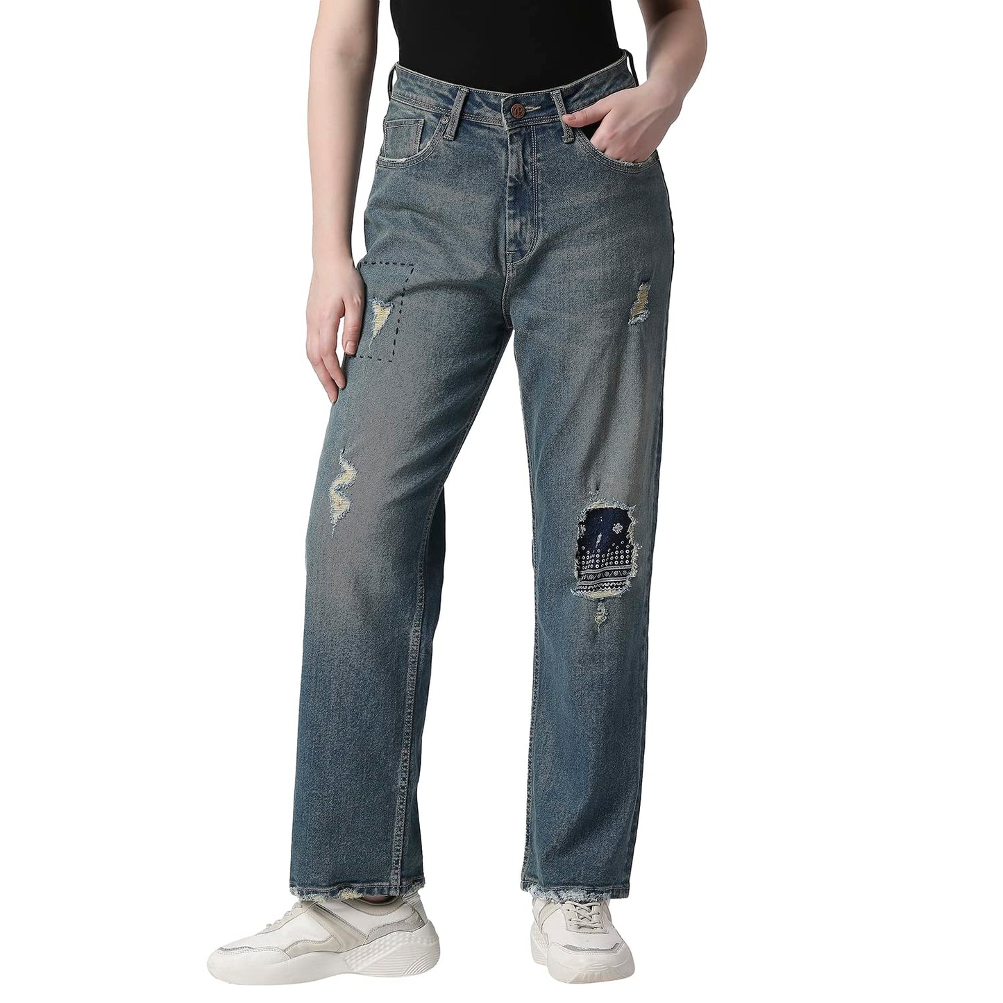 Pepe Jeans Ladies Straight Jeans(Med Tint_28)