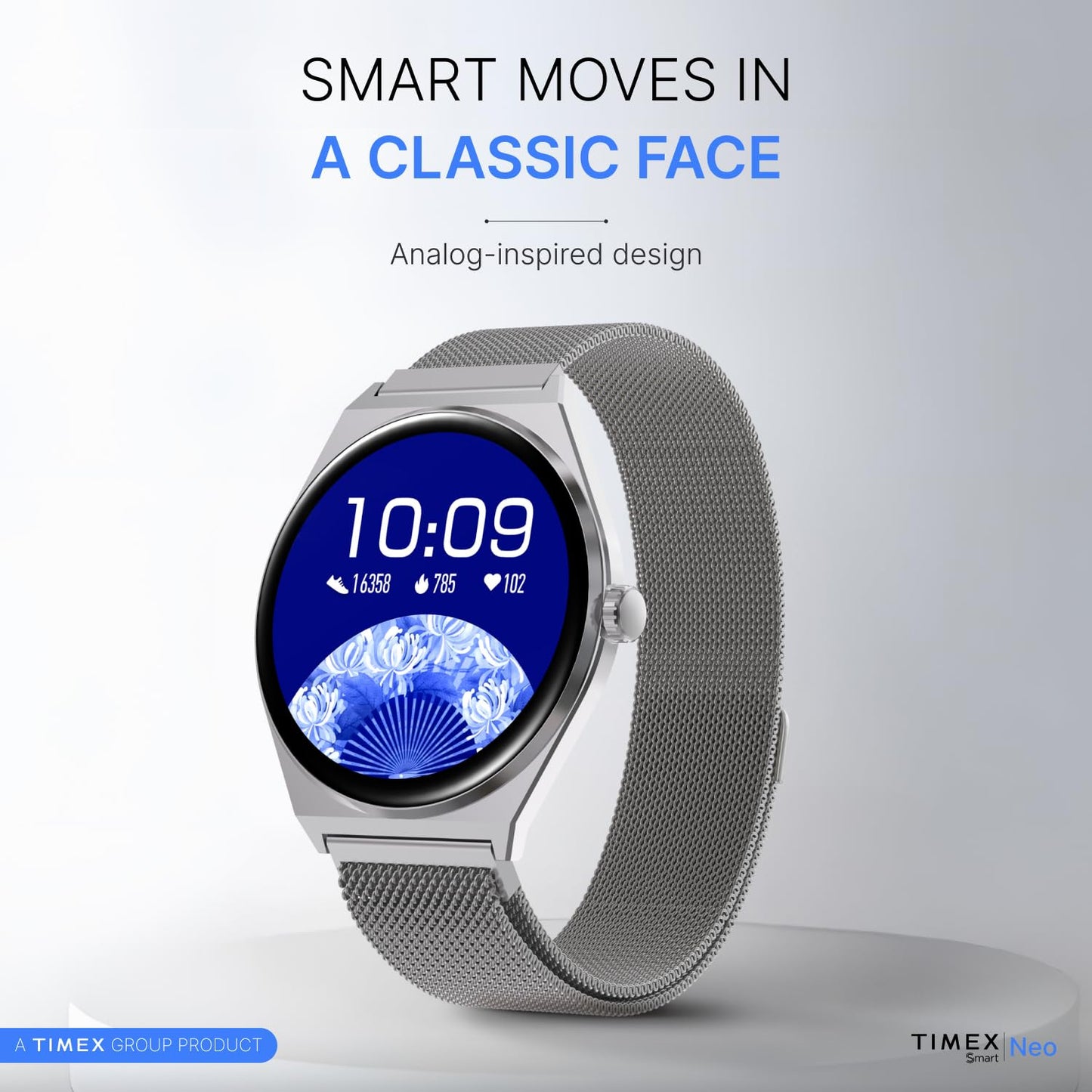 TIMEX Smart Neo 1.43"(3.6cm) AMOLED Display with BT Calling Smartwatch for Unisex - TWTXW1203T