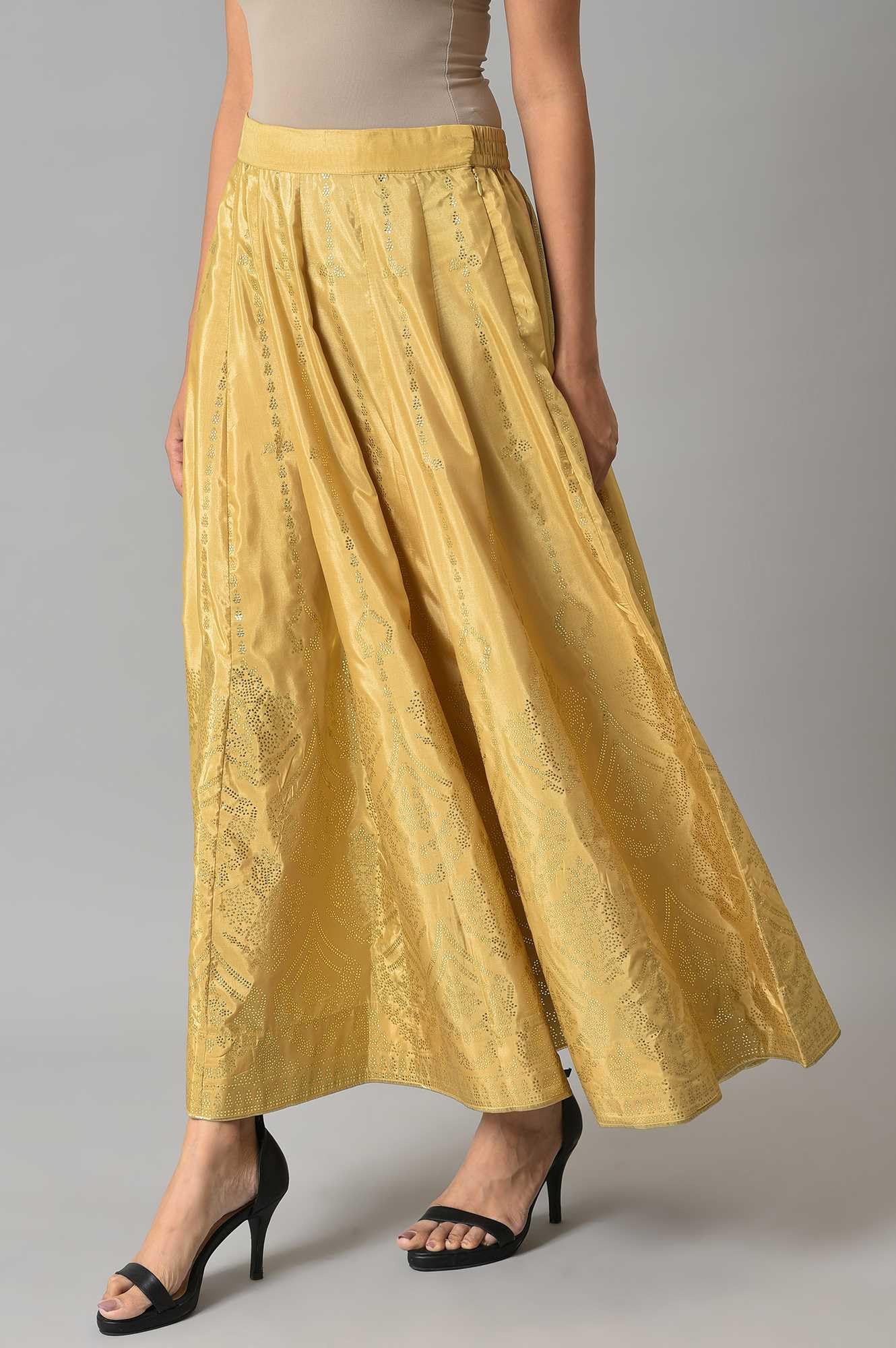 W Shantung Strechable Skirts for Women | Shantung Skirts for Women | W for Woman