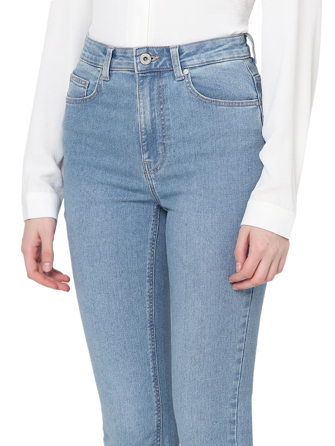 Vero Moda Women's Fitted Jeans (10323908-Light Blue Denim_Light