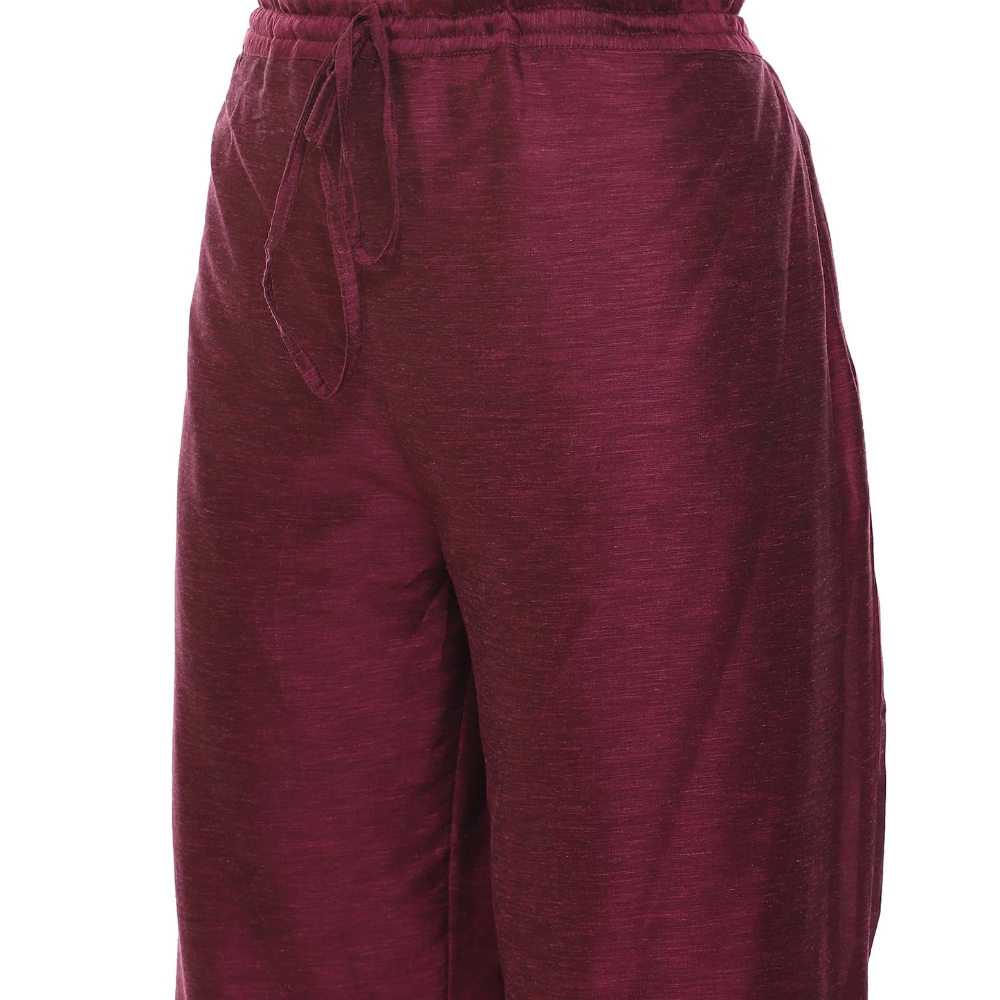 BIBA Women YARNDYED STRAIGHT KURTA SALWAR KURTA DUPATTA(SKDARTSY WE9102_WINE_34)