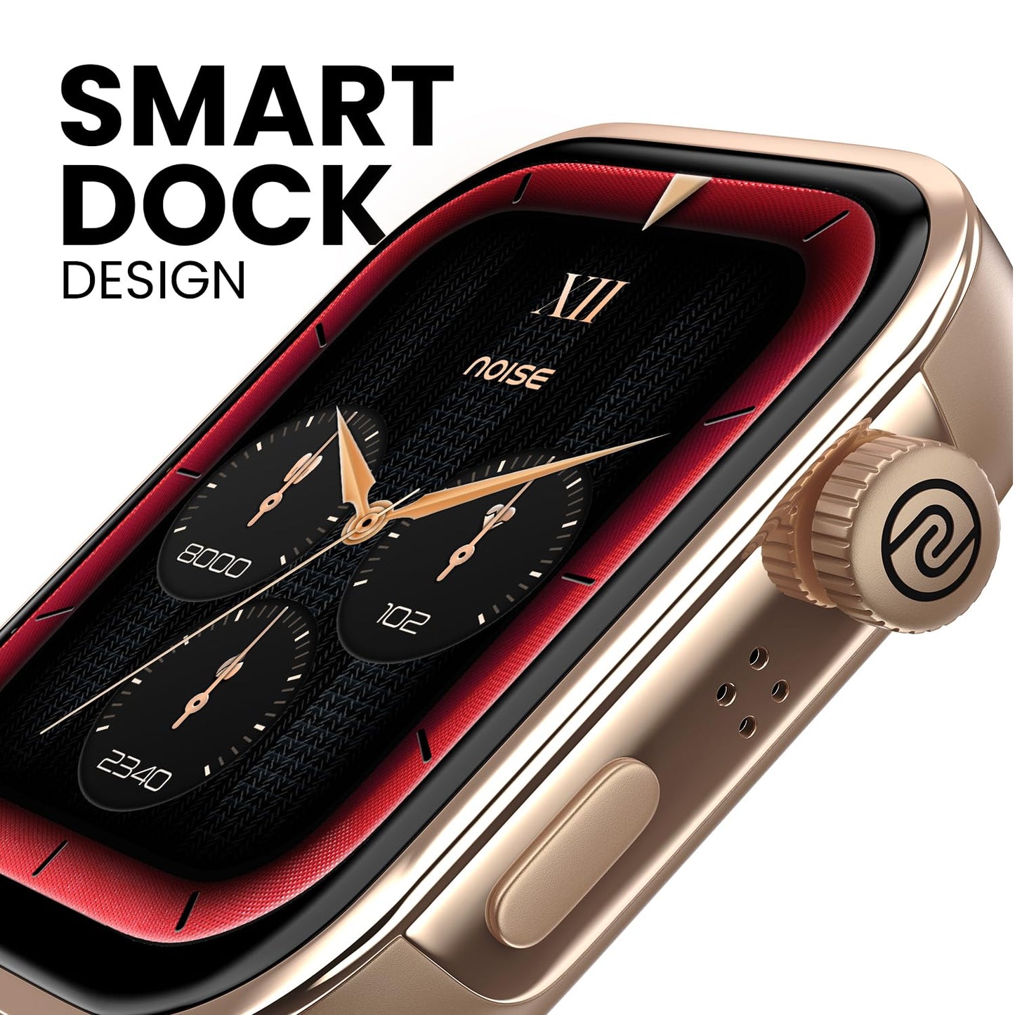 Noise Biggest Launch Pro 5 Smart Watch with 1.85" AMOLED Display, BT calling, New DIY Watch faces, Ultra personalization with smart dock, Productivity suite, 100 sports modes and more -(Sunset Orange)