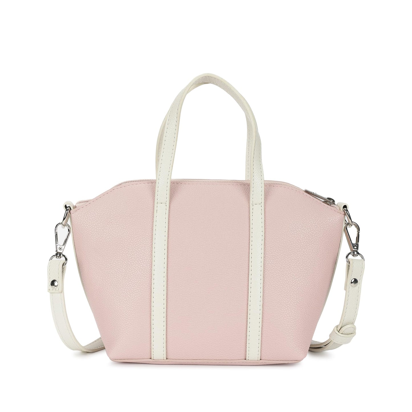 Fastrack Women Smooth Talker Sling Bag,Detachable Sling Belt,Handle Carry Option,Pebbled Faux Leather,Top Zip Closure & Inner Access Pockets,Versatile & Stylish Compact Bag,Pink