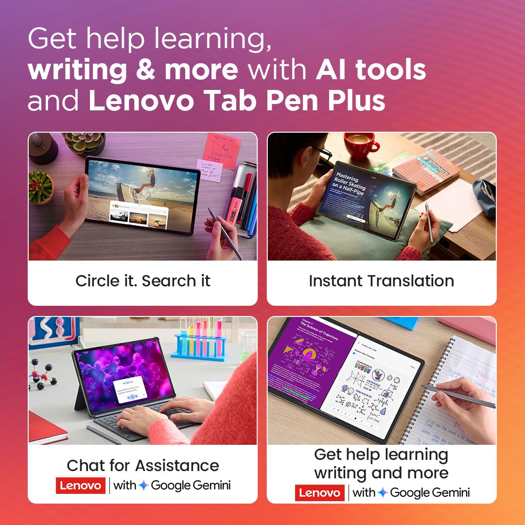 Lenovo Idea Tab Pro (Smartchoice) with Paper-Like Anti Glare 12.7" 3K 144 Hz Display & Pen Plus (Matte Edition)| 12GB RAM, 256GB ROM|10200mAh with 45W Charger|MediaTek Dimensity 8300|4 JBL Speakers