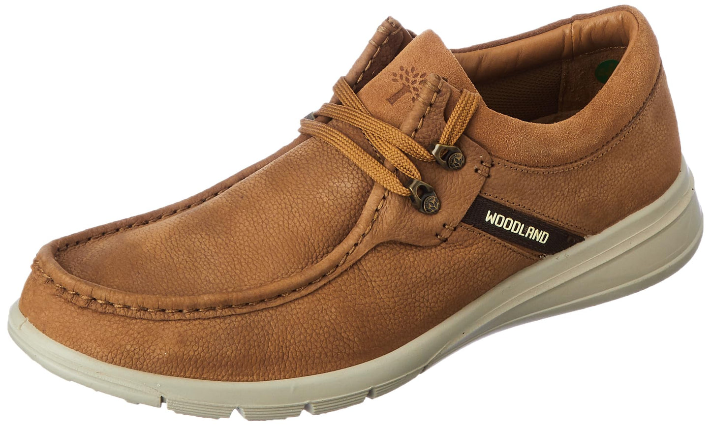 Woodland Men's Cashew Brown Leather Casual Shoe-9 UK (43 EU) (GC 3446119NW)
