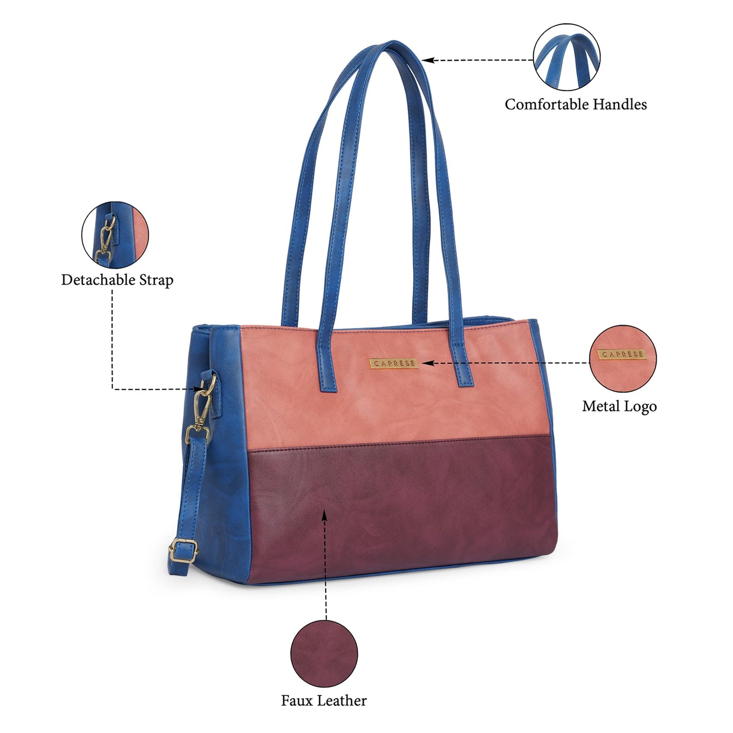 Caprese Women's Satchel handbag (Red)
