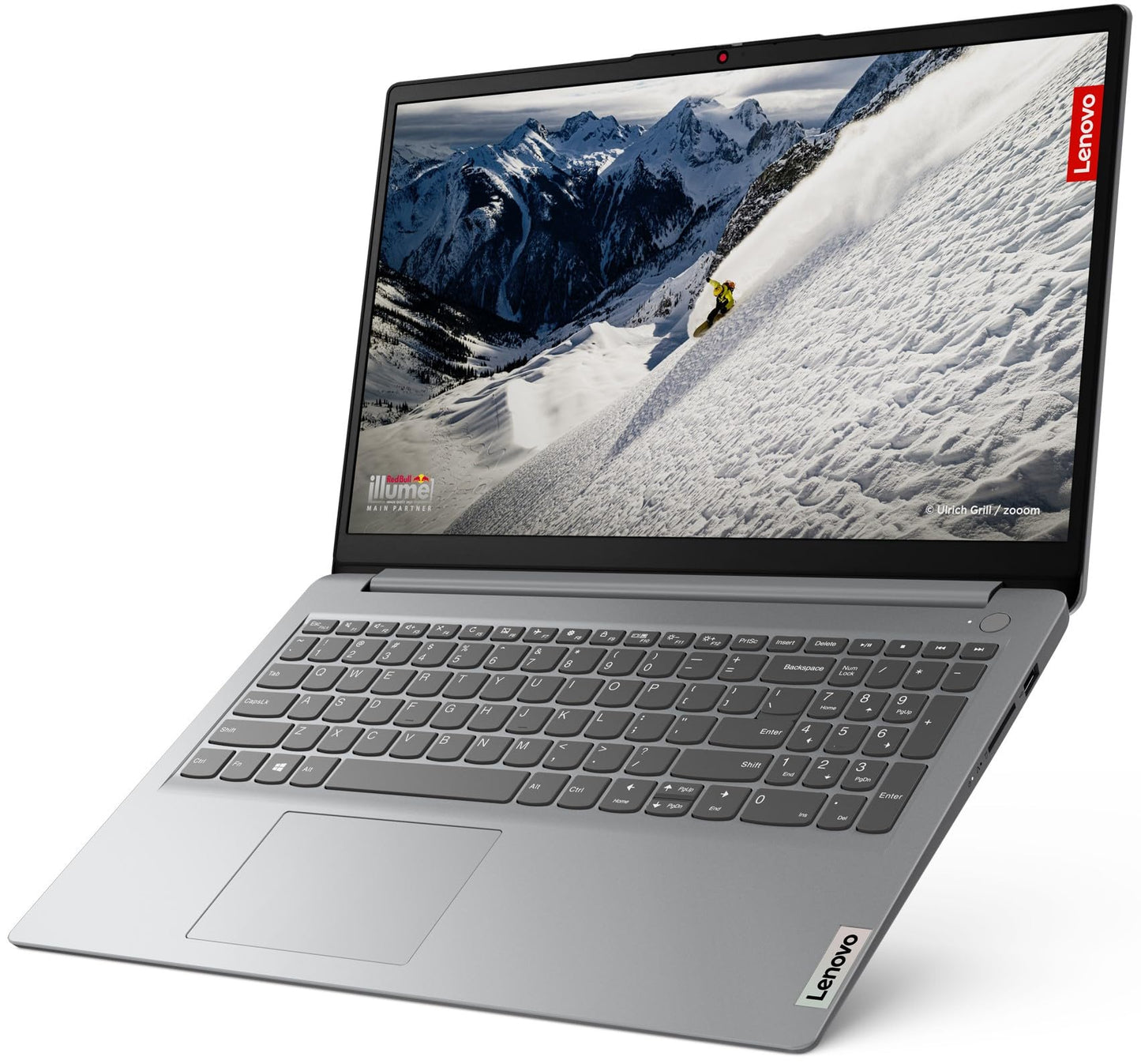 Lenovo IdeaPad Slim 1 AMD Ryzen 7 5700U 15.6" HD Thin and Light Laptop (16GB/512GB SSD/Windows 11 Home/MS Office 2021/1 Year Warranty + 1 Year ADP/Cloud Grey/1.6Kg), 82R400EFIN