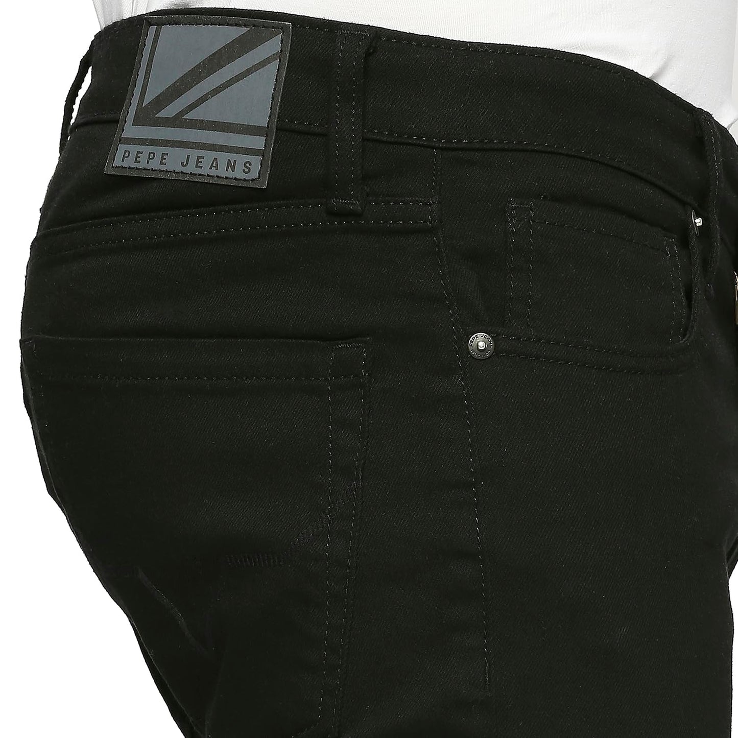 Pepe Jeans Men's Mid Rise Slim Fit Jeans Black