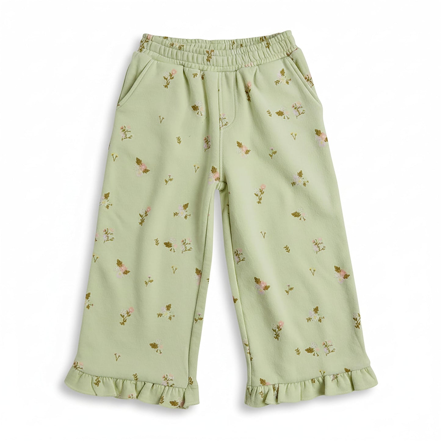 Mothercare Girls Pretty Floristry Printed Trousers - Green