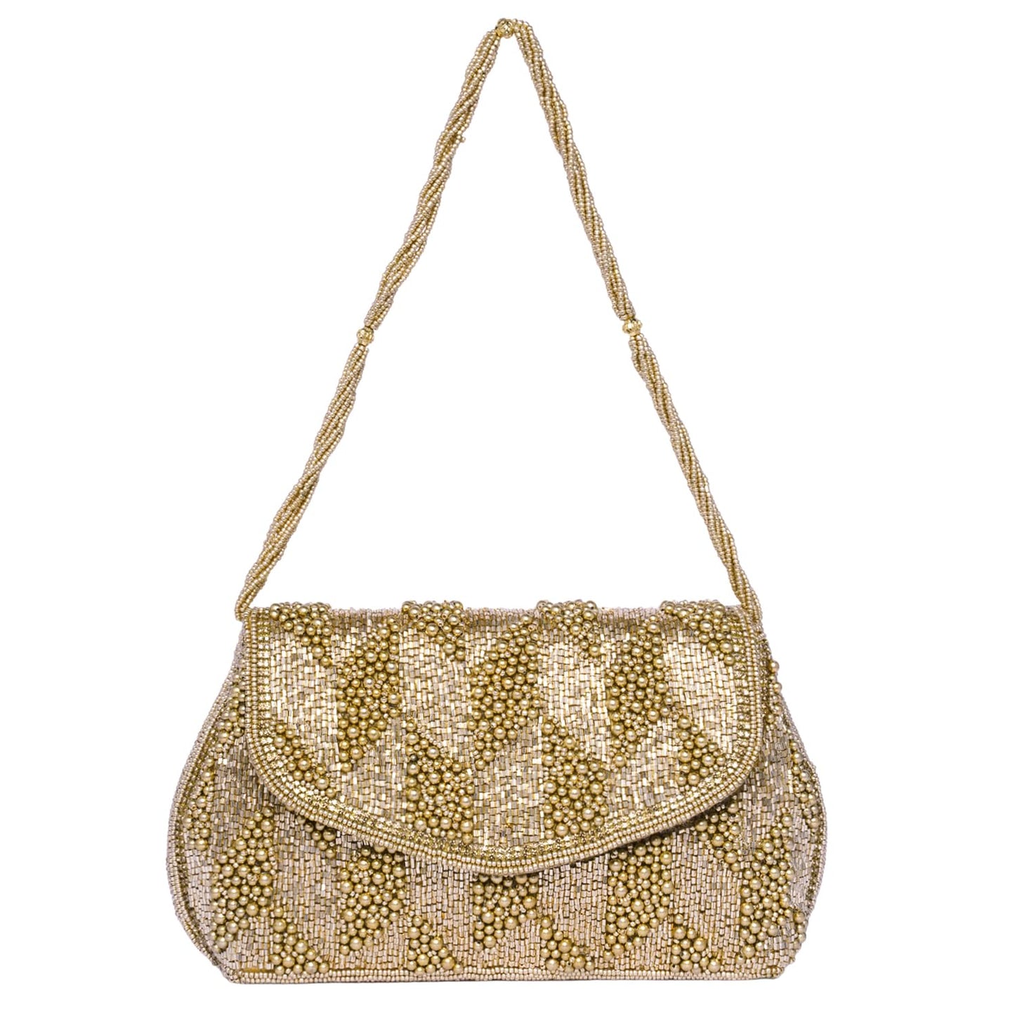 Peora Gold Clutch Purses for Women Handmade Evening Sling Handbag Stylish Bridal Fashion Clutch Bag for Girls (C158G)