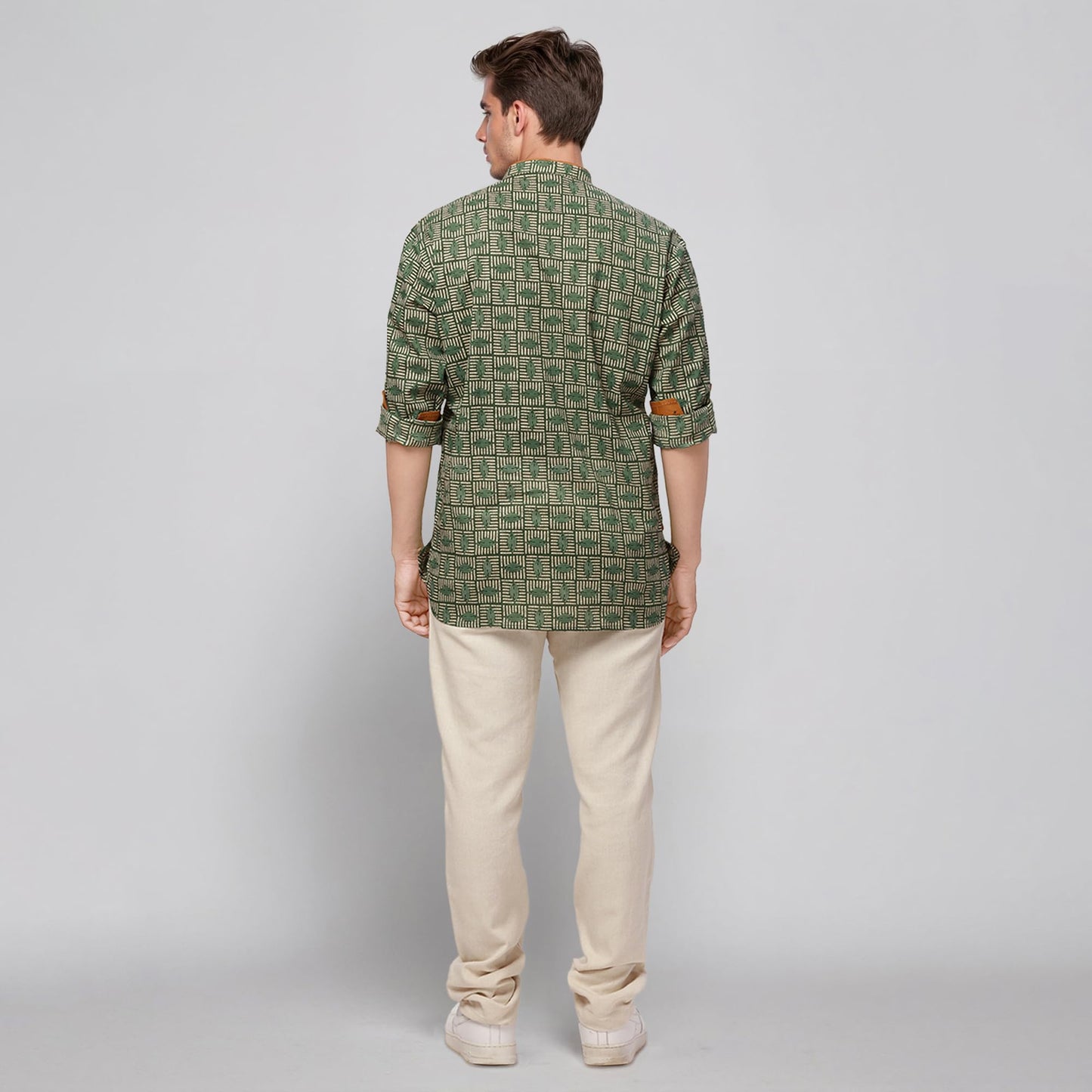 Raymond Ethnix Mens Dark Green Short Kurta
