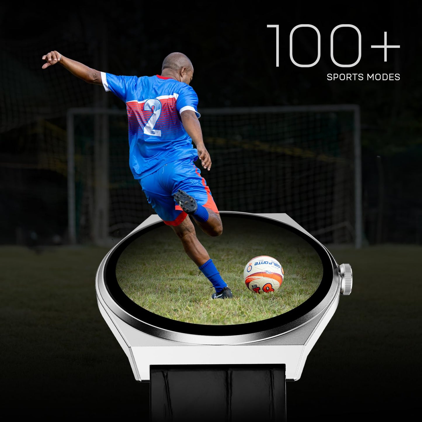 Fire-Boltt Phoenix Nova Smartwatch 1.43” Slim Super AMOLED Display, 466x466 Pixel Always-On Display, Bluetooth Calling, Health Tracker for Men & Women Shadow Black