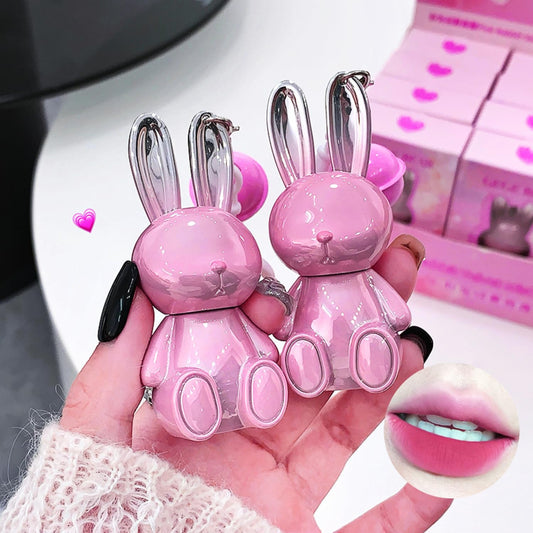 Gege Bear Pink Bunny Velvet Mist Lip Cream – Waterproof, Matte Lipsticks for Women with Soft Blurring Effect, Long-Lasting Lightweight Lip Color, Smudge-Proof & Airy Texture for a Cloud-Like, Plush Look (06-Jujube, 1.8g)