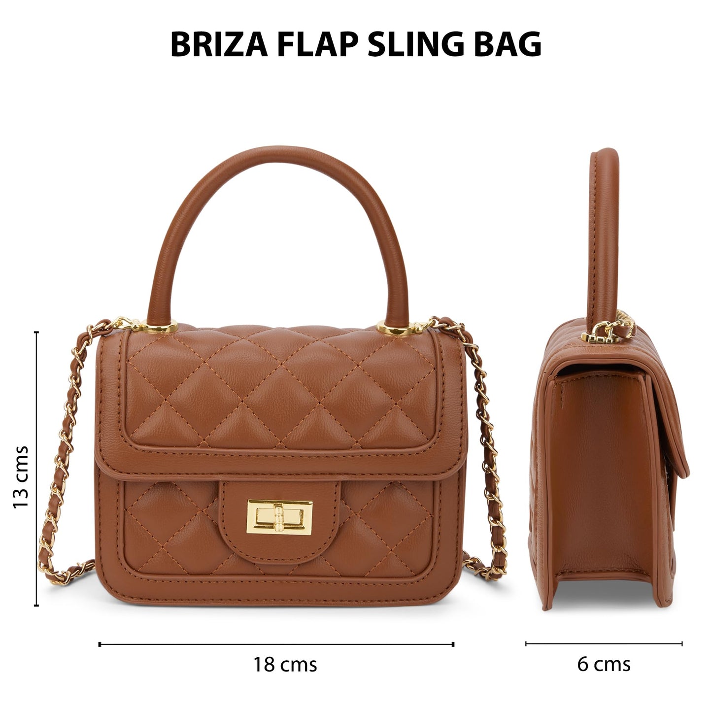Lavie Luxe Women's Briza Flap Satchel Bag | Satchel Handbag For Work | Ladies Purse | Stylish Shoulder Bag | Gift For Women