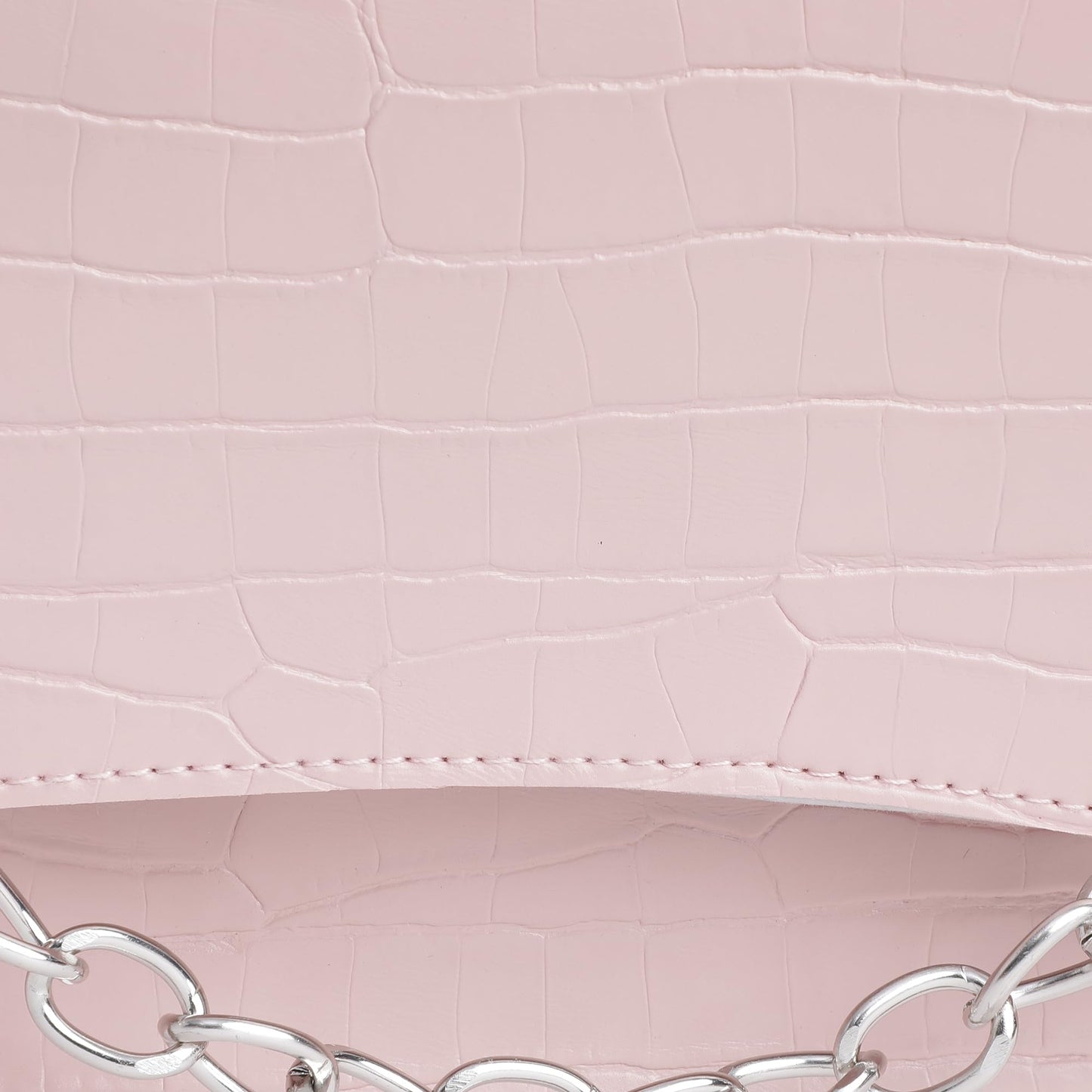 Fastrack Party Sling Bag for Women |Stylish and Structured Handbag for Girls, Ladies, Women | Textured Bag Made of faux Leather (pink)