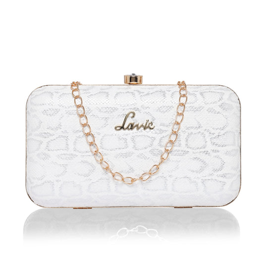 Lavie Women's Blink Framed Clutch Silver Ladies Purse Handbag