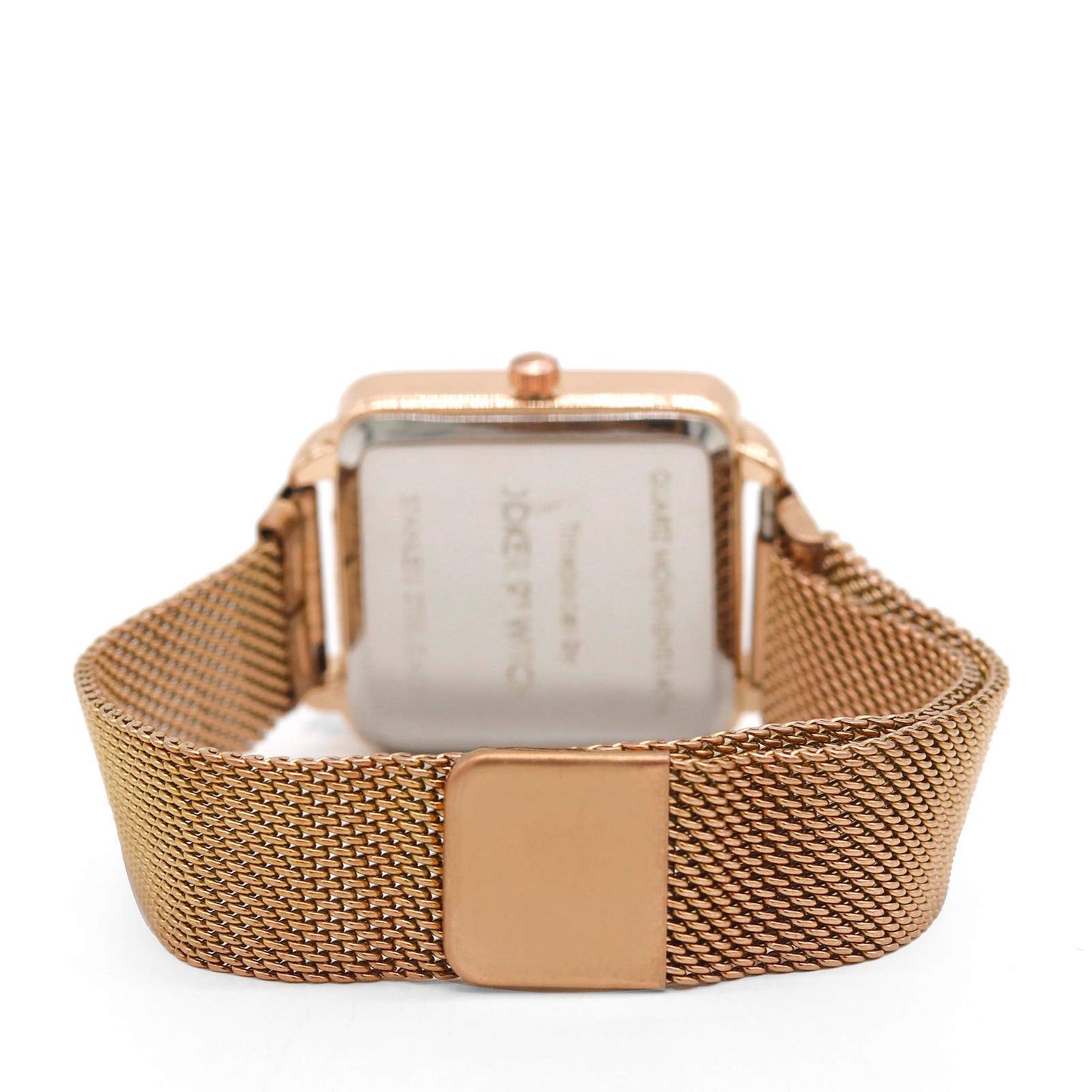 Joker & Witch Stainless Steel Bliss Rosegold Analog Watch Bracelet Set For Women, White Dial, Rose Gold Band