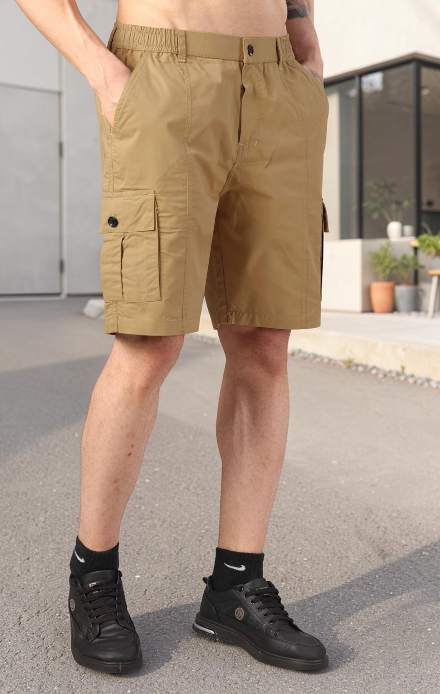 RynoGear Cotton Shorts for Man|| Casual Shorts for Men Stylish || Shorts Pant for Men Khaki