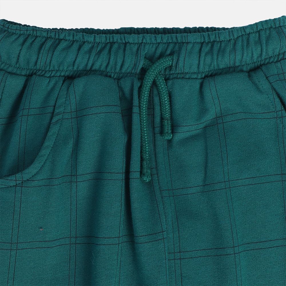 Hopscotch Boys Green Checkered Trackpants (2-3 Years)