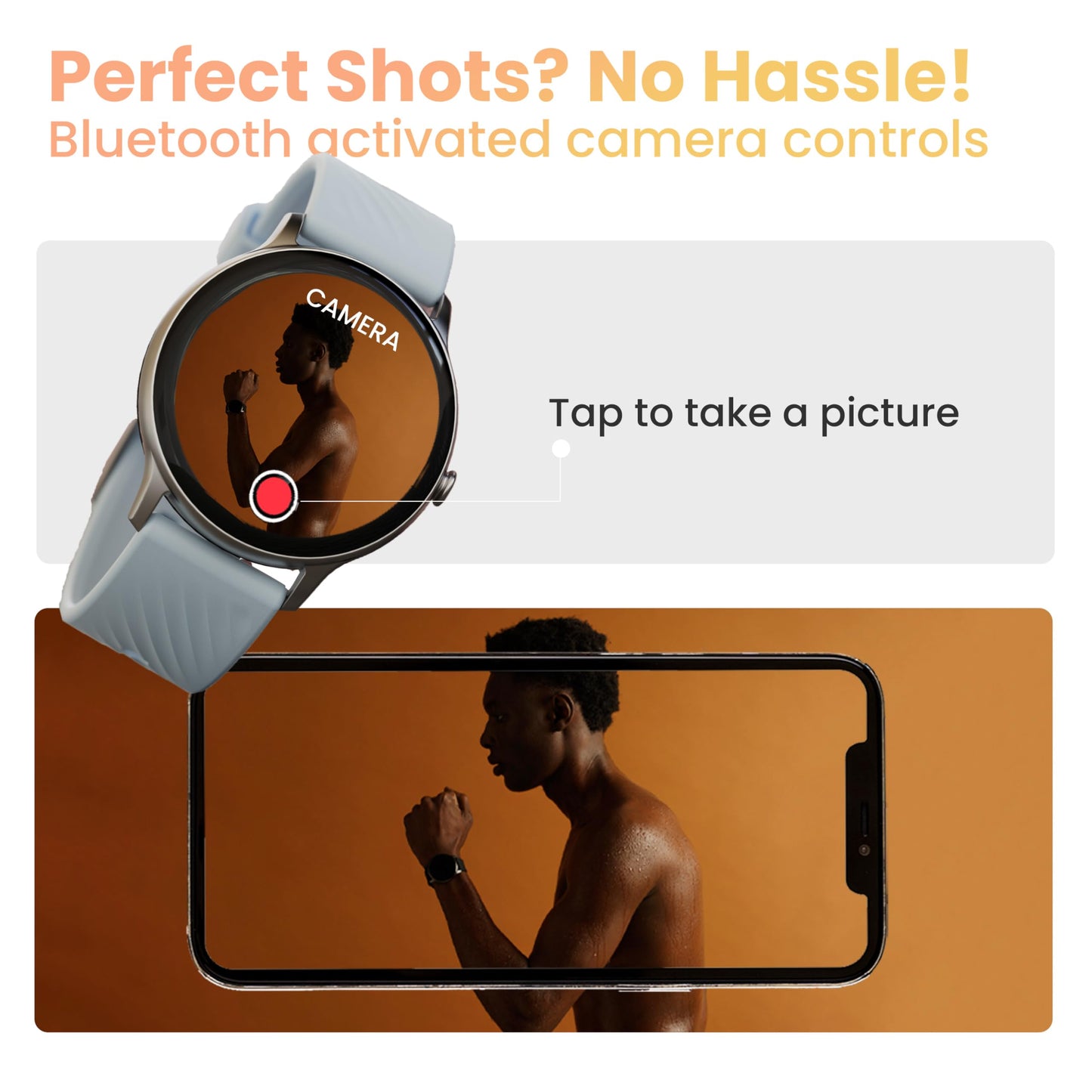 GOBOULT Dire Smartwatch 1.38'' 2.5D Curved HD Display, BT Calling, 500 Nits Brightness, IP67, 250+ Watchfaces, 120+ Sports Modes, AI Voice Assistant, SpO2 Monitoring (Blue)