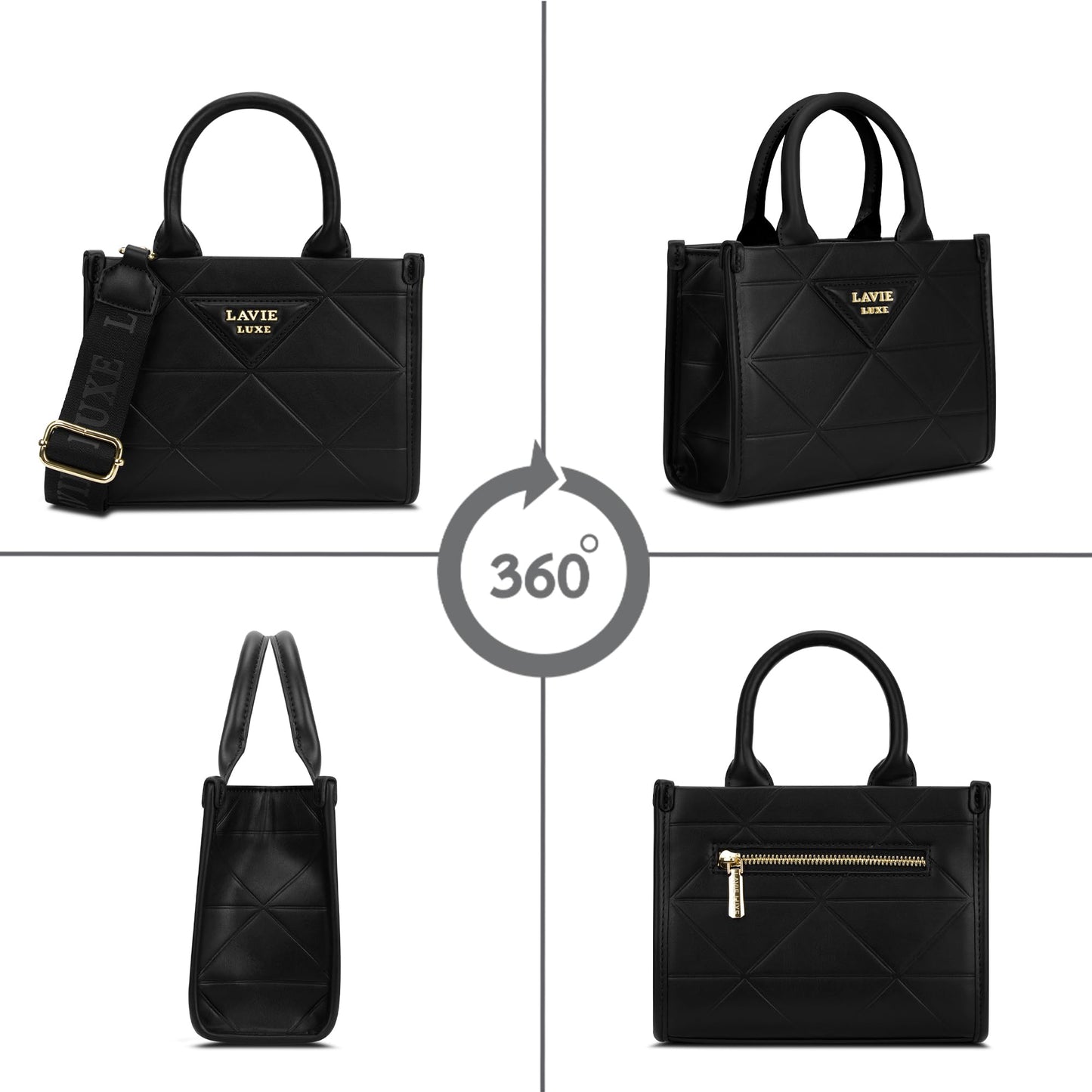 Lavie Luxe Women's Lisa Box Satchel Handbag | Satchel Bag for Work | Ladies Purse | Stylish Shoulder Bag | Gift For Women