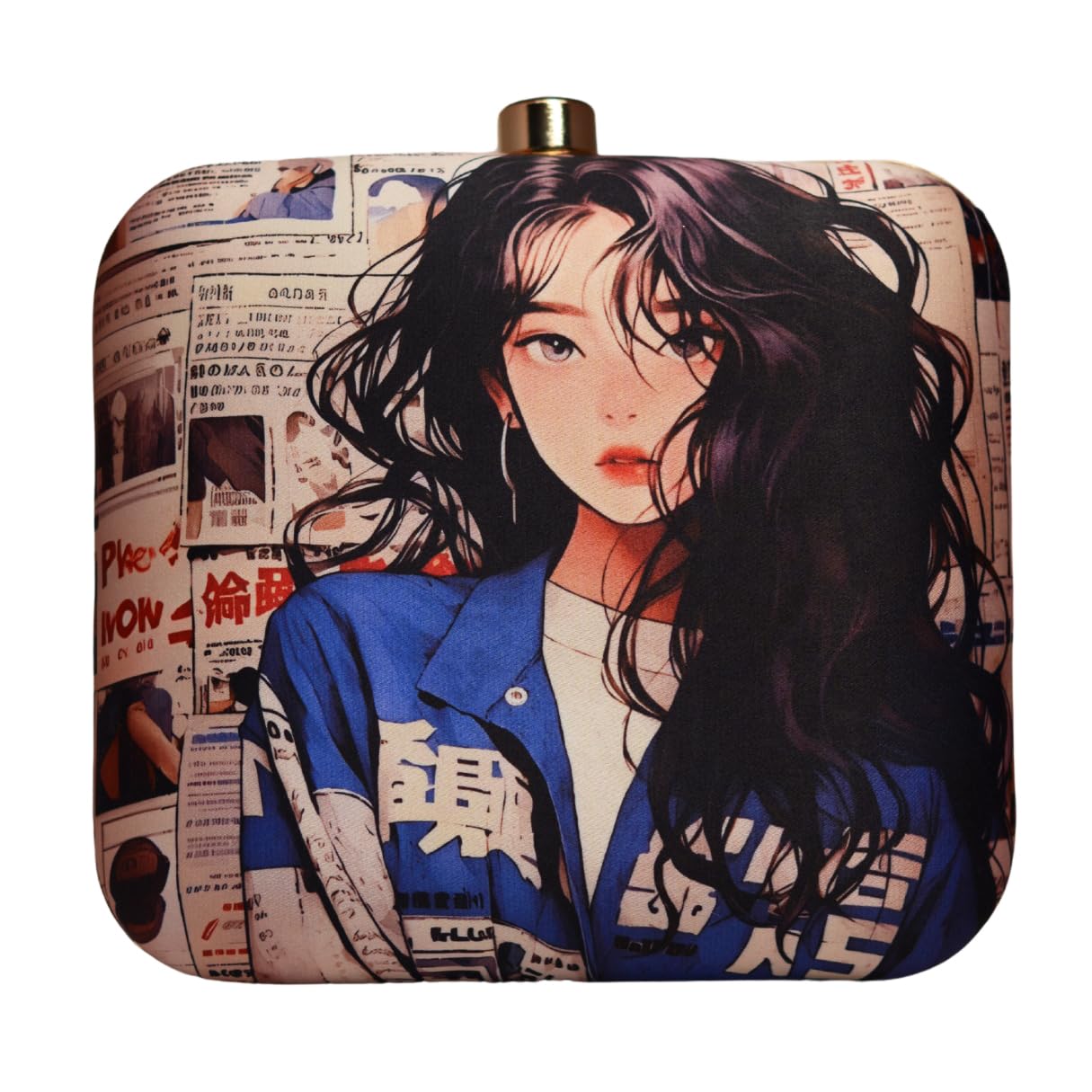 Artklim Anime Girl Printed Clutch