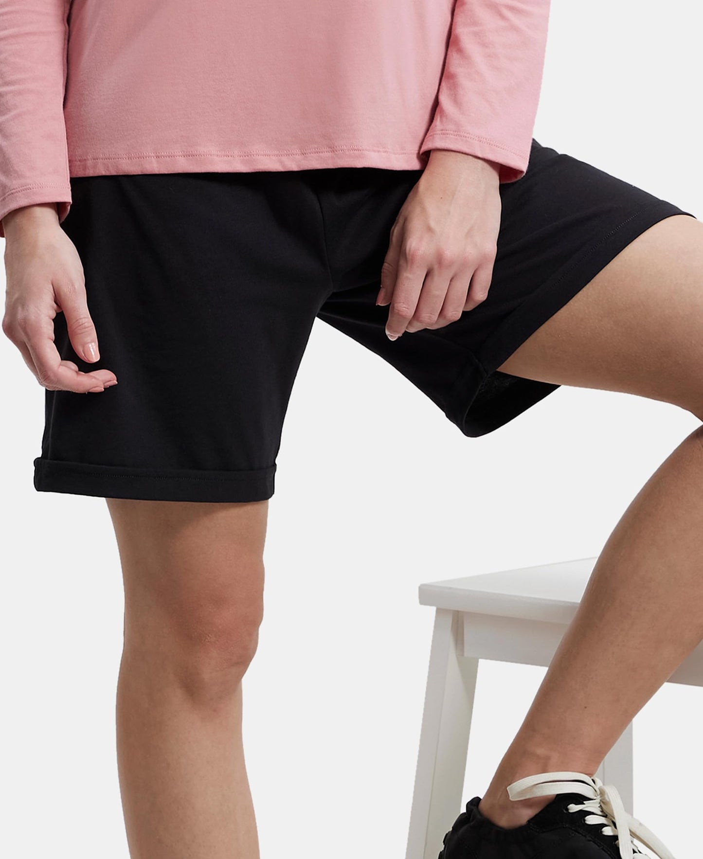 Jockey Women's Shorts (AW23_Black_Large)