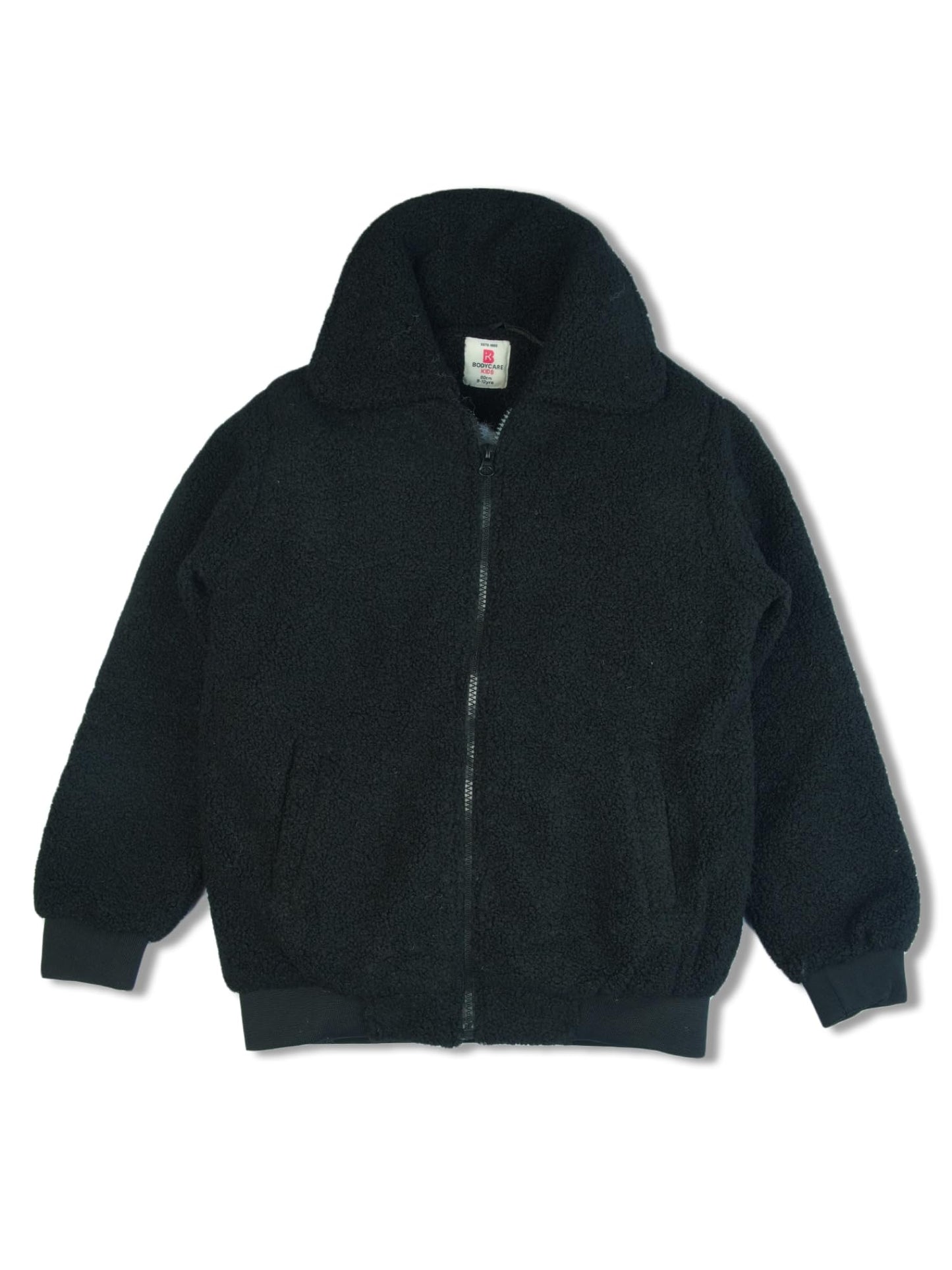 BODYCARE Girls Polyester Standard Length Quilted Winter Jacket| Full Sleeves| Black (9-10Y)