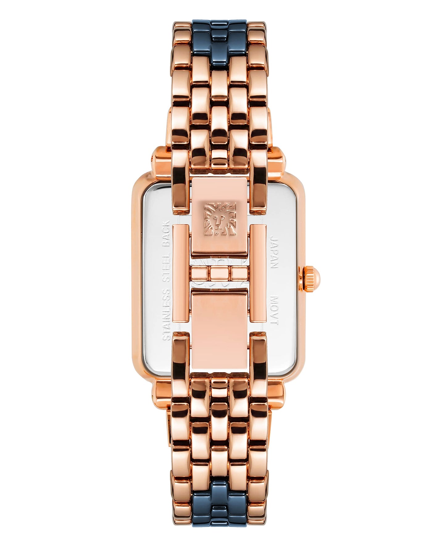 Anne Klein New York Analog Women's Watch - AK3668NVRG (Blue Dial Rose Gold Colored Strap)