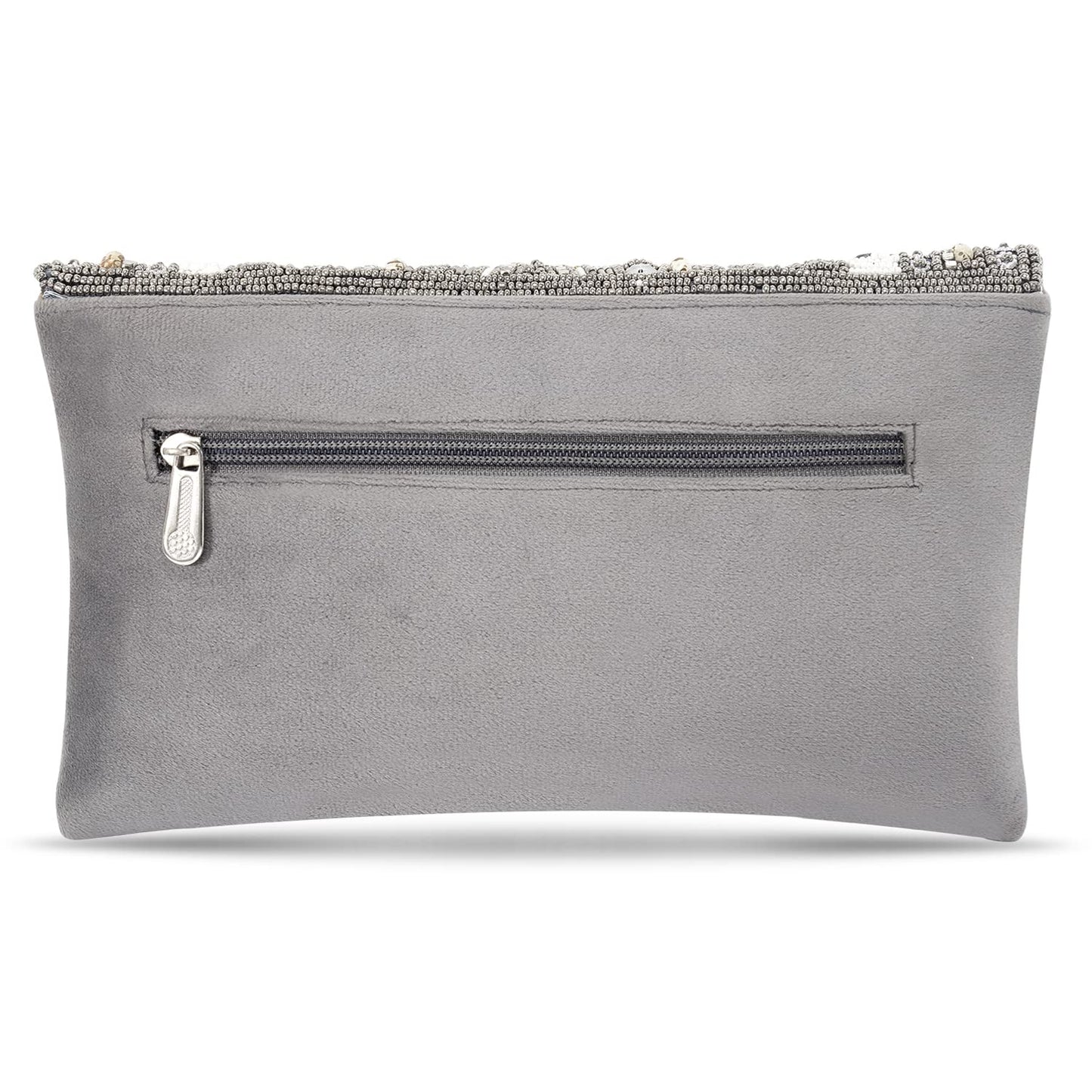 Peora Clutch Purses for Women Wedding Handmade Evening Handbags Party Bridal Clutch (C12GRY) Grey