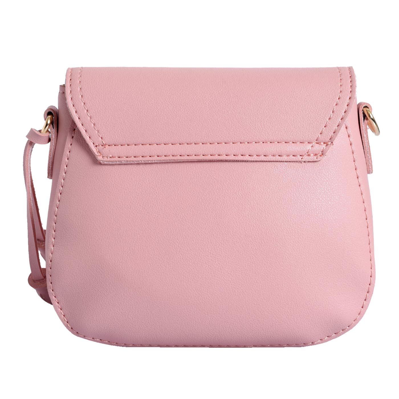 Lino Perros Womens Pink Leatherette Sling Bag (Pink)