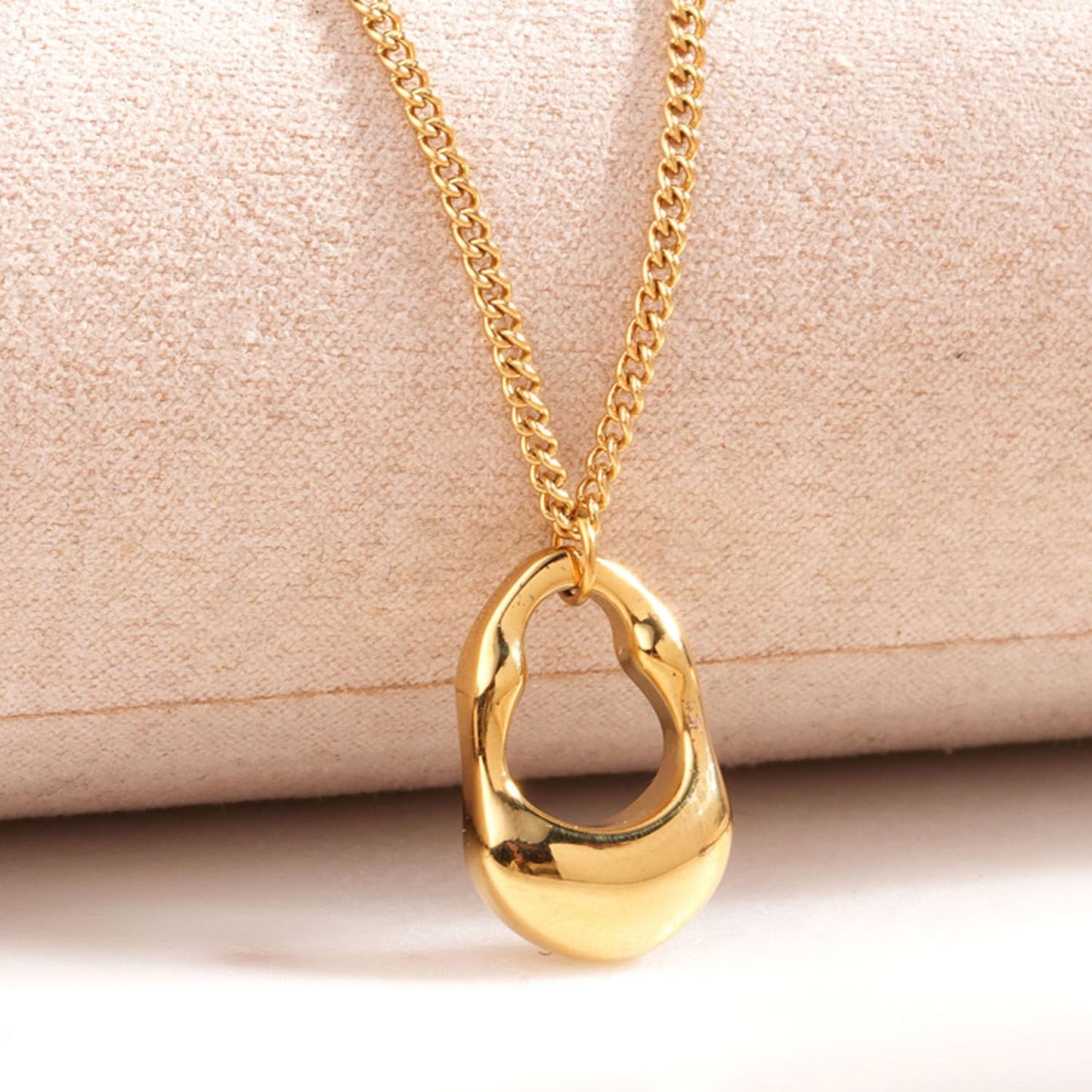 PALMONAS Liquid Gold Heart Necklace for Women - Waterproof & Anti-Tarnish Jewellery, Gift For Girls & Women