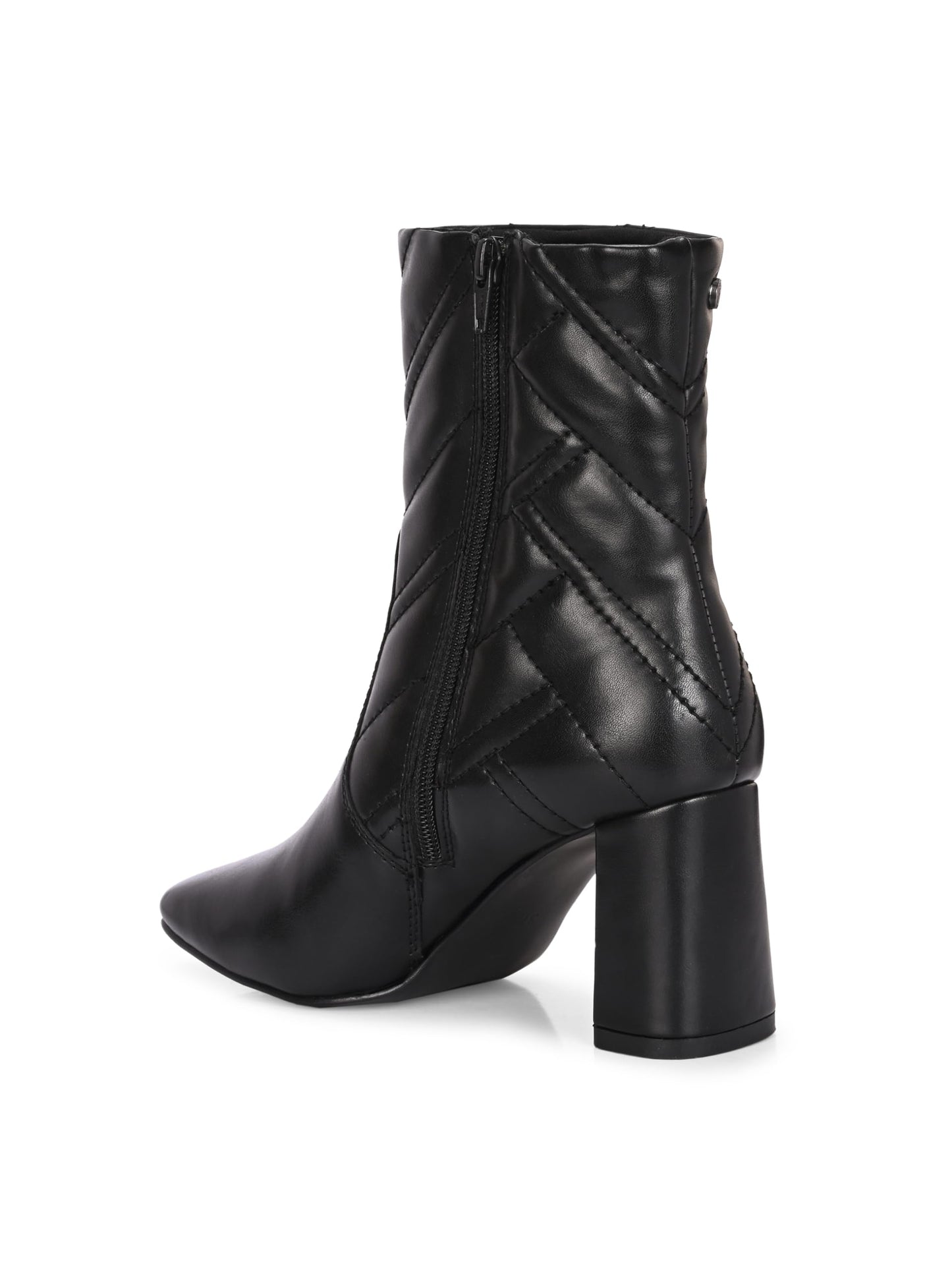 Delize Black Women high heeled T-point toe derby boots 65100-37