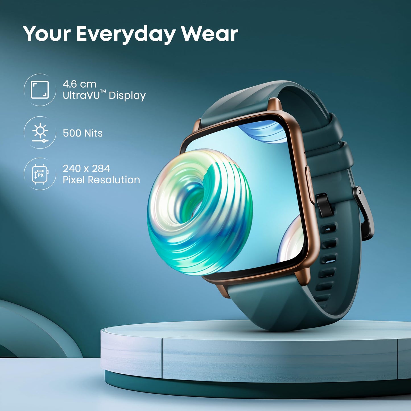 Fastrack Jupiter S1 Smart Watch, 1.83” TFT Display, 240 * 284 Pixel Resolution, SingleSync BT Calling, AI Voice Assistant, 100+ Sports Modes & Smartwatch Faces, Upto 5 Day Battery, IP68 (Blue)