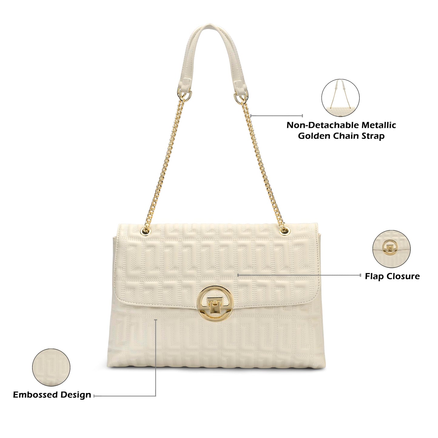 Lavie Luxe Women's Eden25 Large Solid Flap Satchel Handbag for Women | Satchel Bag for Work | Ladies purse | Stylish Shoulder Bag | Ladies Gift