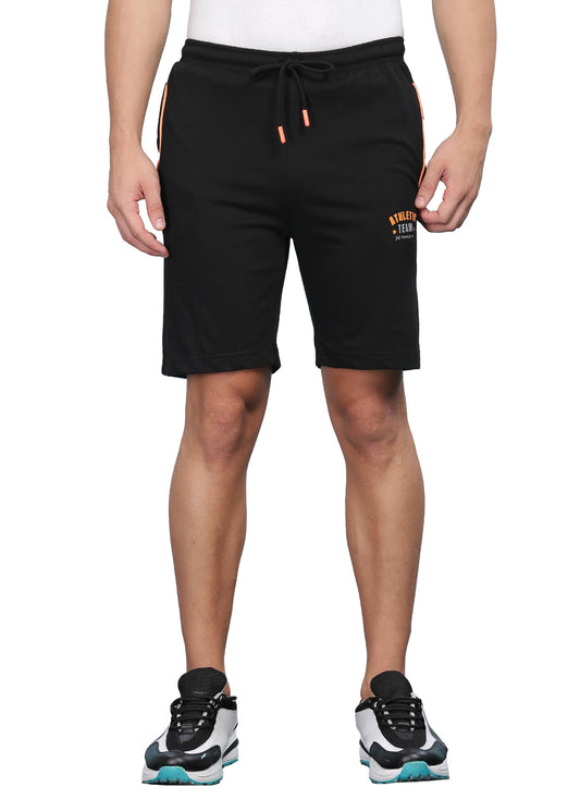Force NXT Super Combed Cotton Mens Solid Shorts Black