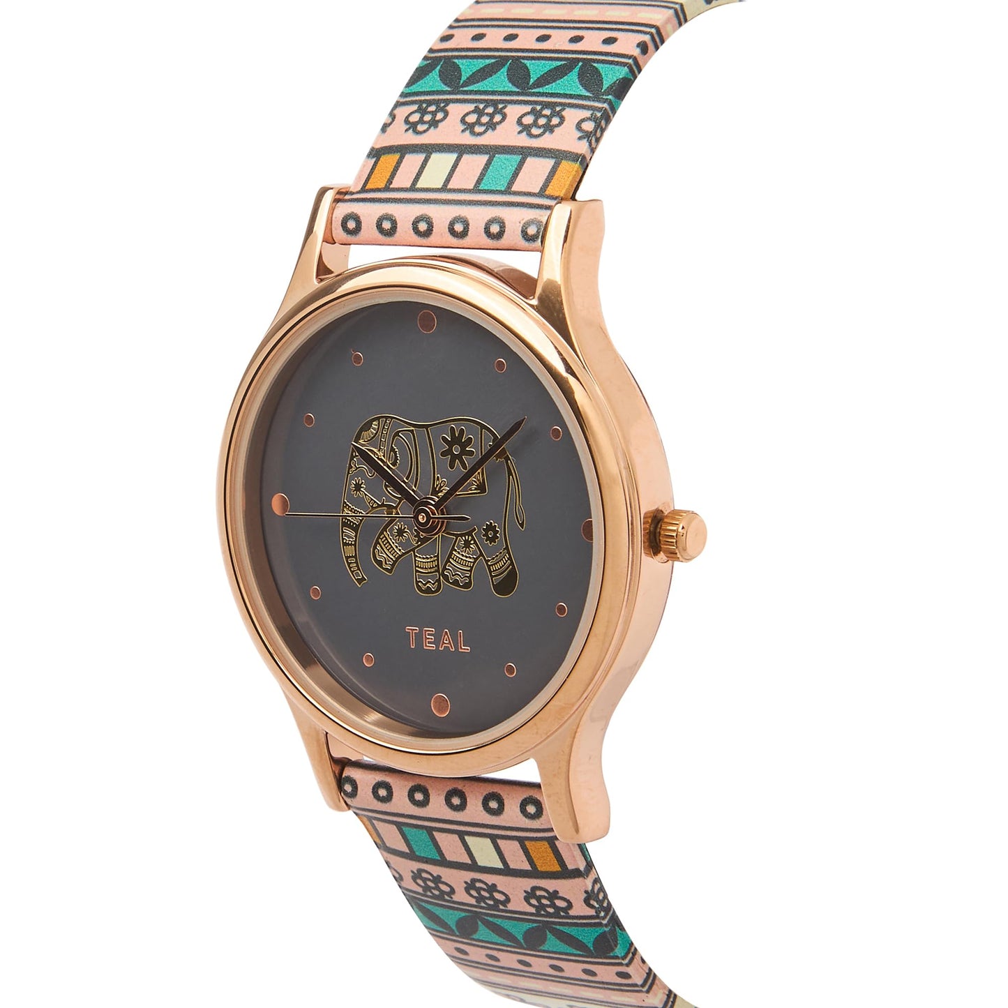 TEAL BY CHUMBAK Round Dial Analog Hand Watch for Women, Gifts for Women/Girls/Ladies, Stylish Fashion Watch for Casual/Work