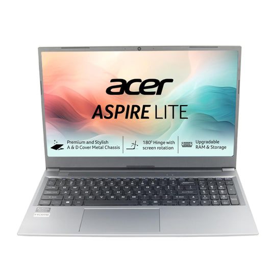 Acer Aspire Lite, AMD Ryzen 5 7430U Processor, 16 GB RAM, 512 GB SSD, Full HD, 15.6"/39.62 cm, Windows 11 Home,MSO, Steel Gray, 1.59 kg, AL15-41, Thin and Light Laptop