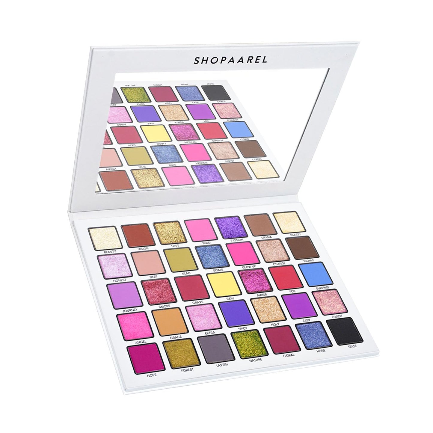 SHOPAAREL Highly Pigmented Long Lasting Blendable Eye Makeup Pallet Spectrum-1 35 Color Eyeshadow Palette Matte to Stunning Shimmer & Glitter for Women Girls, Multicolour