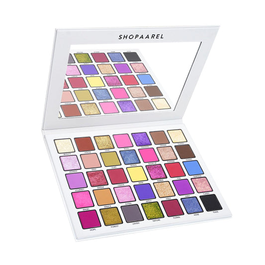 SHOPAAREL Highly Pigmented Long Lasting Blendable Eye Makeup Pallet Spectrum-1 35 Color Eyeshadow Palette Matte to Stunning Shimmer & Glitter for Women Girls, Multicolour