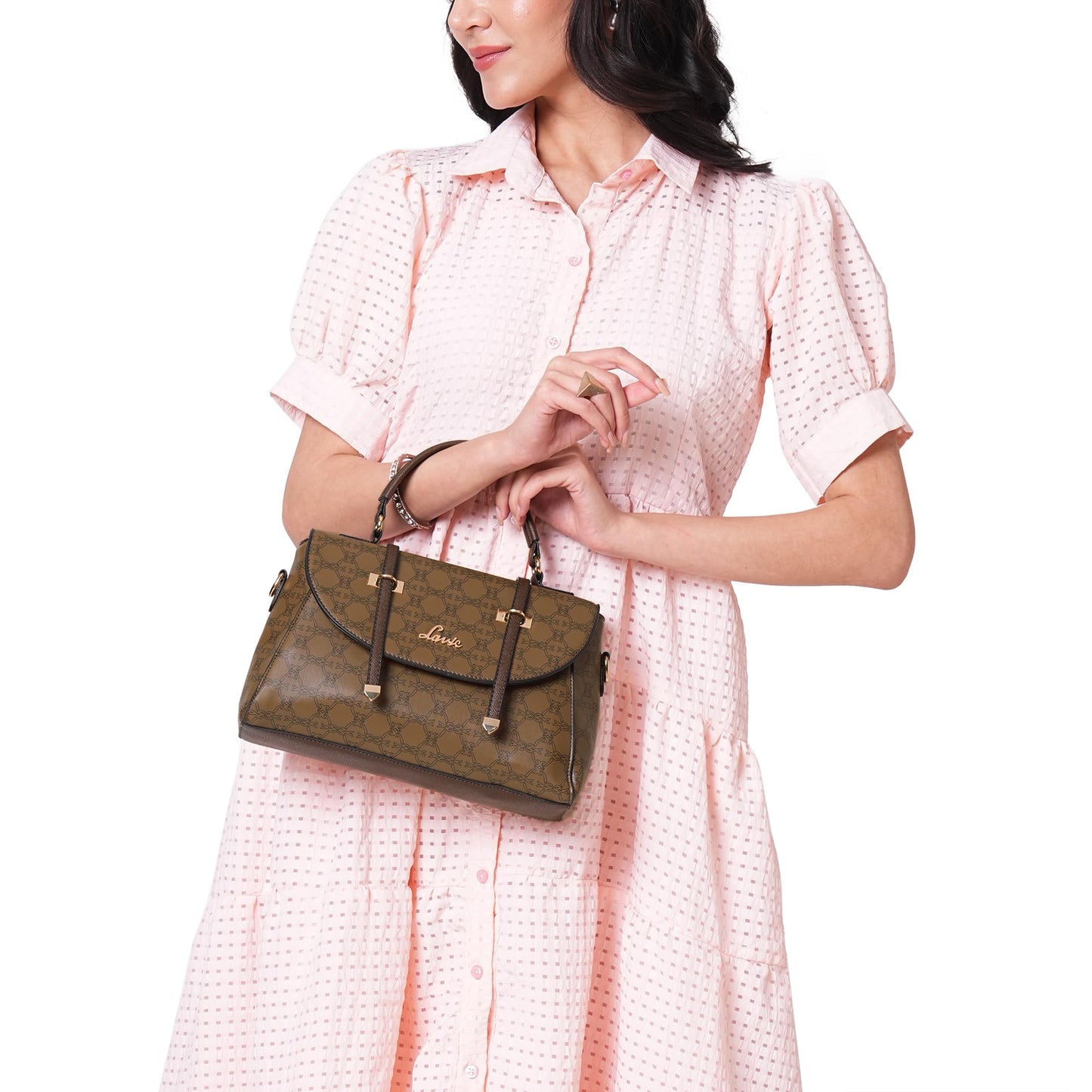 Lavie Women's Mono Beech Flap Satchel Bag for Women | Satchel Handbag for Work | Ladies purse | Stylish Shoulder Bag | Gift for Women