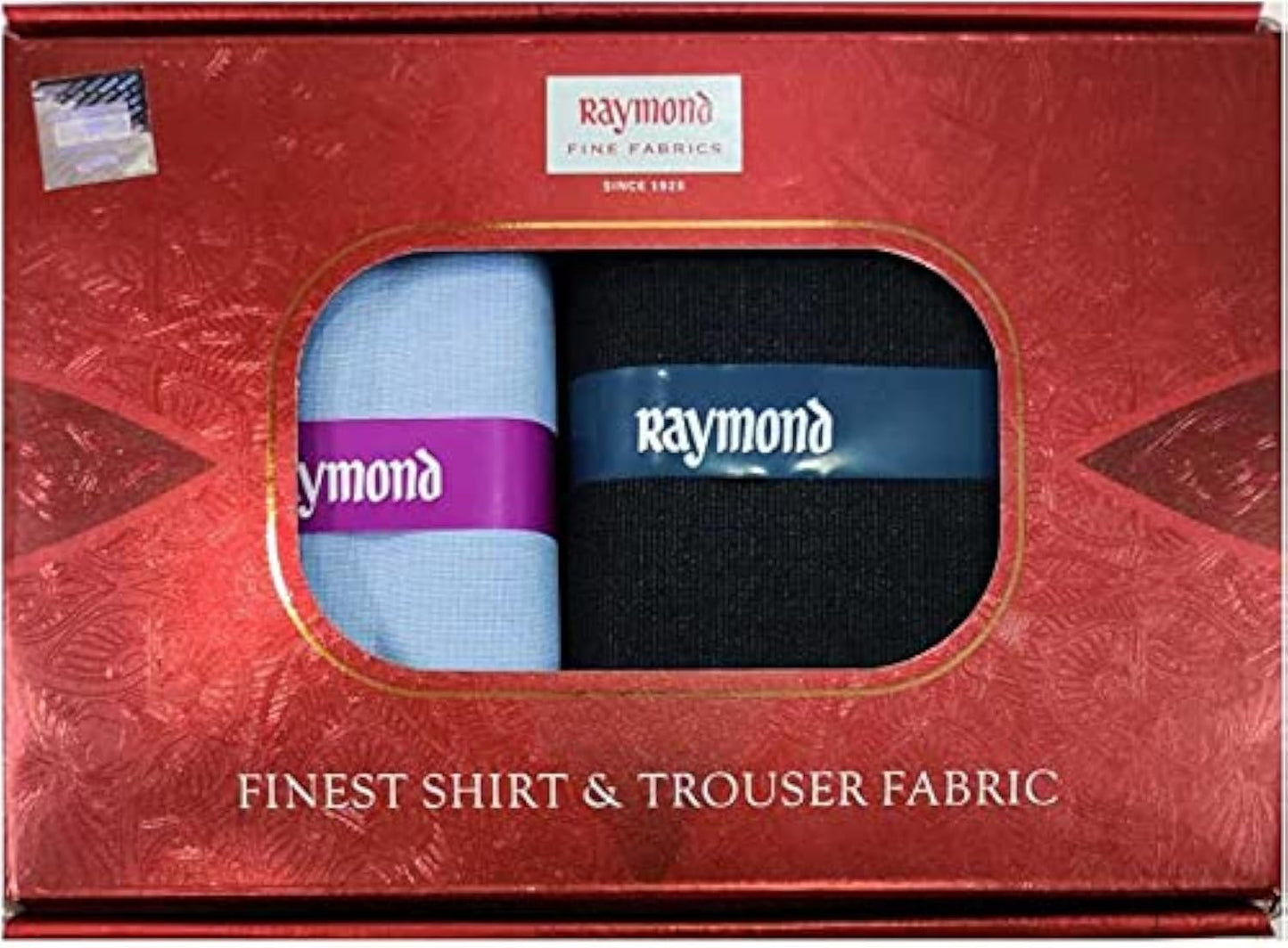 Raymond Fabrics Pant Shirt Fabric Solid Combo Box ( Blue Pant-Shirt, Unstitched, Free Size)