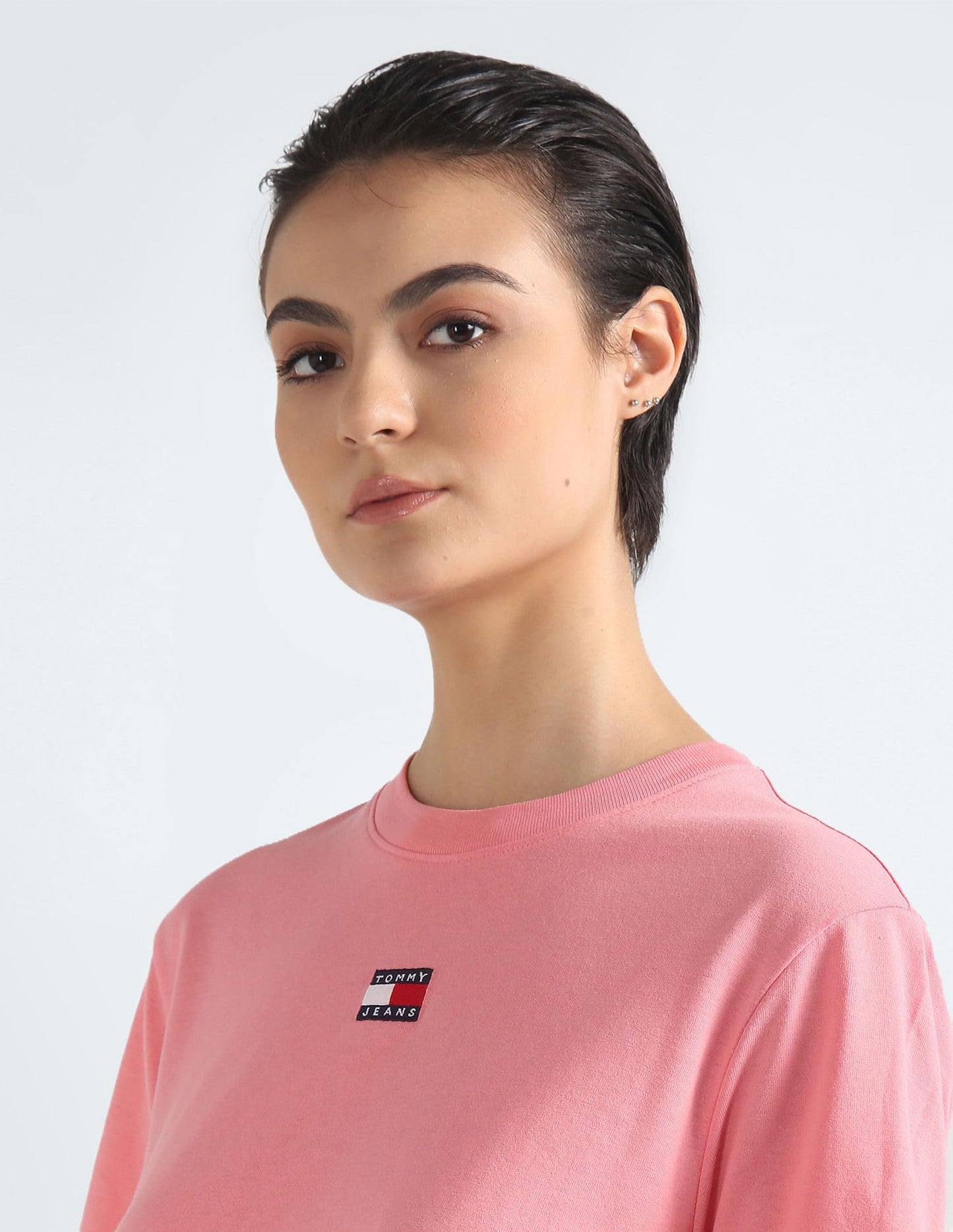 Tommy Hilfiger Womens Pink Color T-Shirt (M)