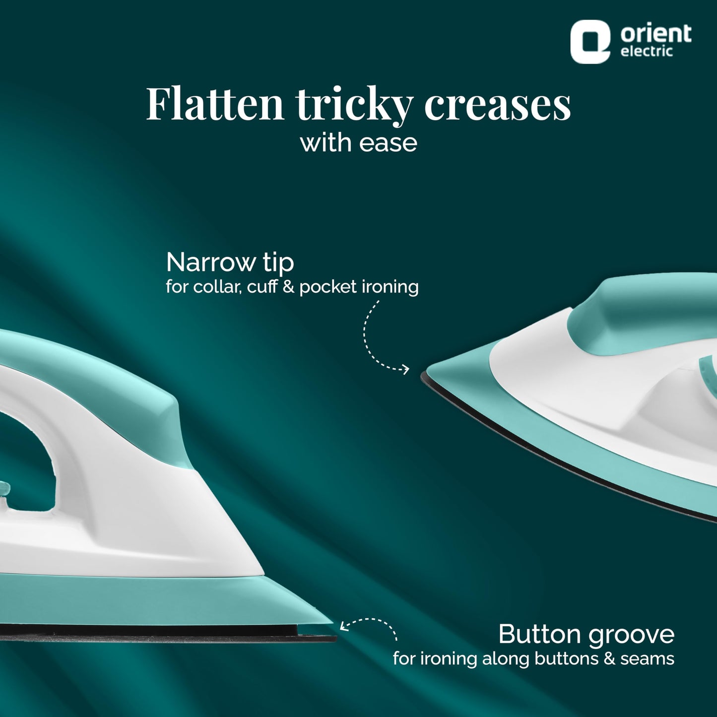 Orient Electric Fabrijoy 1000 Watt Dry Iron for clothes with Weilburger Non Stick Soleplate coating | 5 level safety| 2 Years Replacement Warranty by Orient