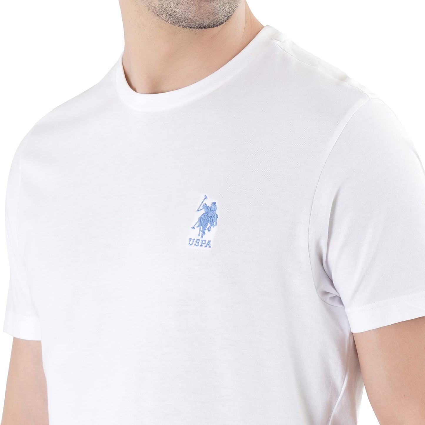 U.S. Polo Assn Mens Crew Neck Embroidered Logo I633 Lounge T-Shirt - Pack Of 1 (WHITE L)