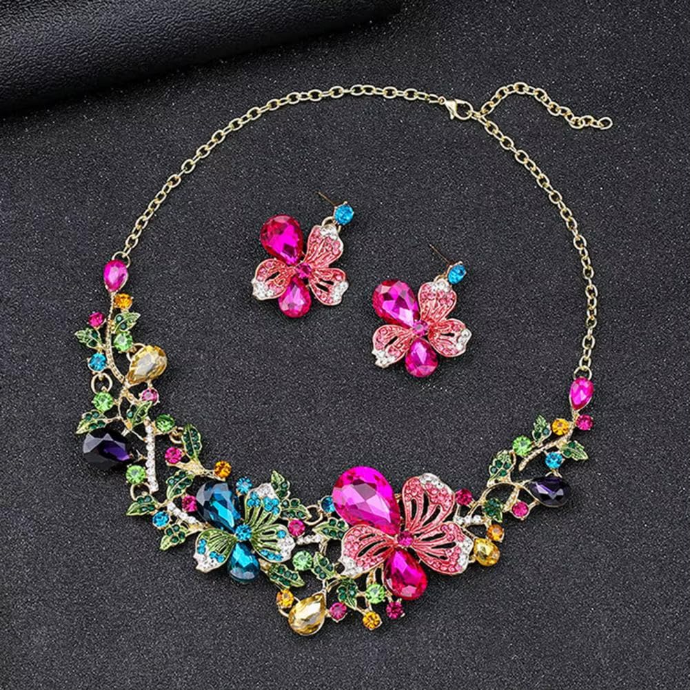 Shining Diva Fashion Necklace Jewellery Set for Women Latest Stylish Design Fancy Crystal (rrsd16639s)
