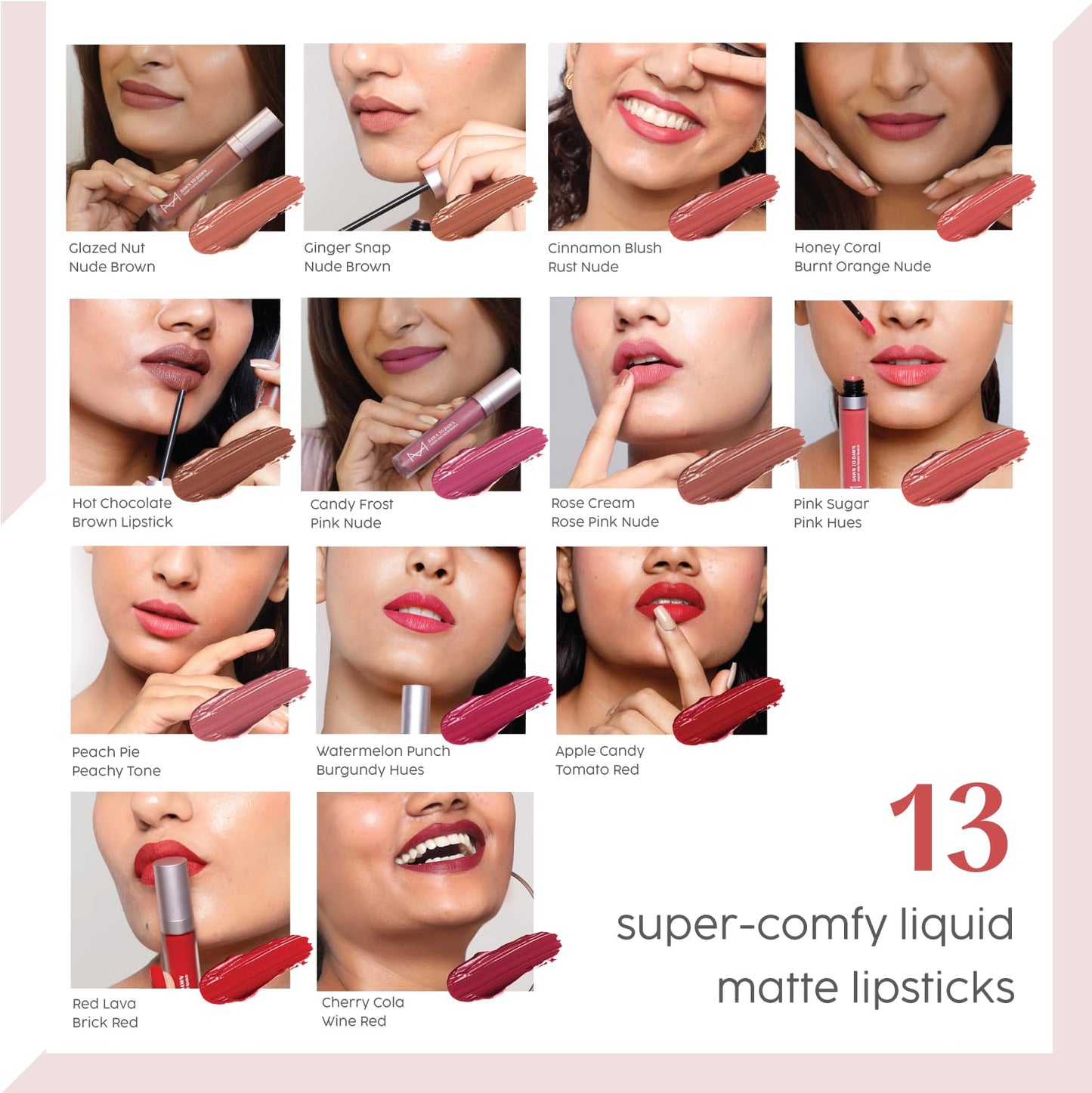 House Of Makeup Hydrating Liquid Lipstick | Nude Lipstick Shades | Comfy Liquid Lipsticks For Women | Everyday Nude Shade Lipstick | Liquid Matte Lipstick | 5 ml | (Honey Coral)