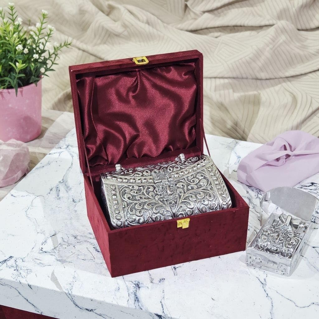 Trend Overseas Women's Clutch (Handle_Silver_10077_Silver)